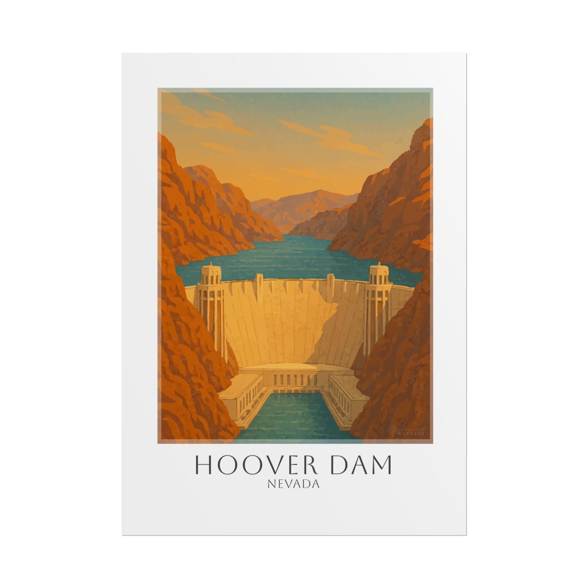 Hoover Dam Travel Poster