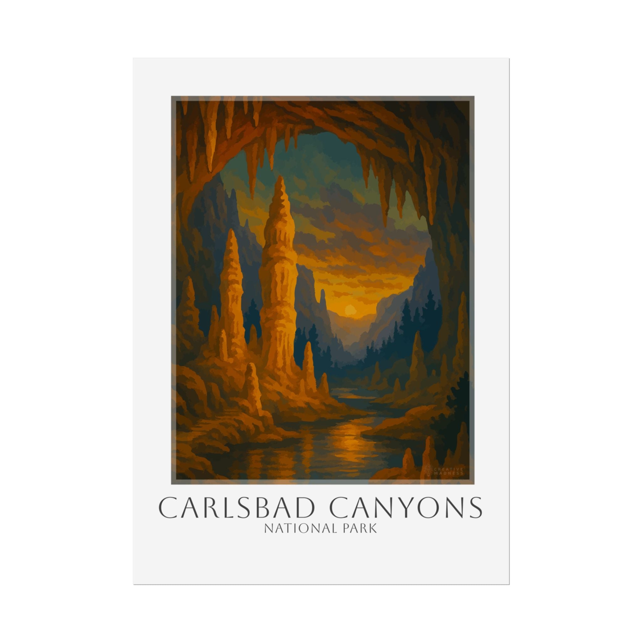 CARLSBAD CAVERNS  * Travel Poster * National Park Wall Art