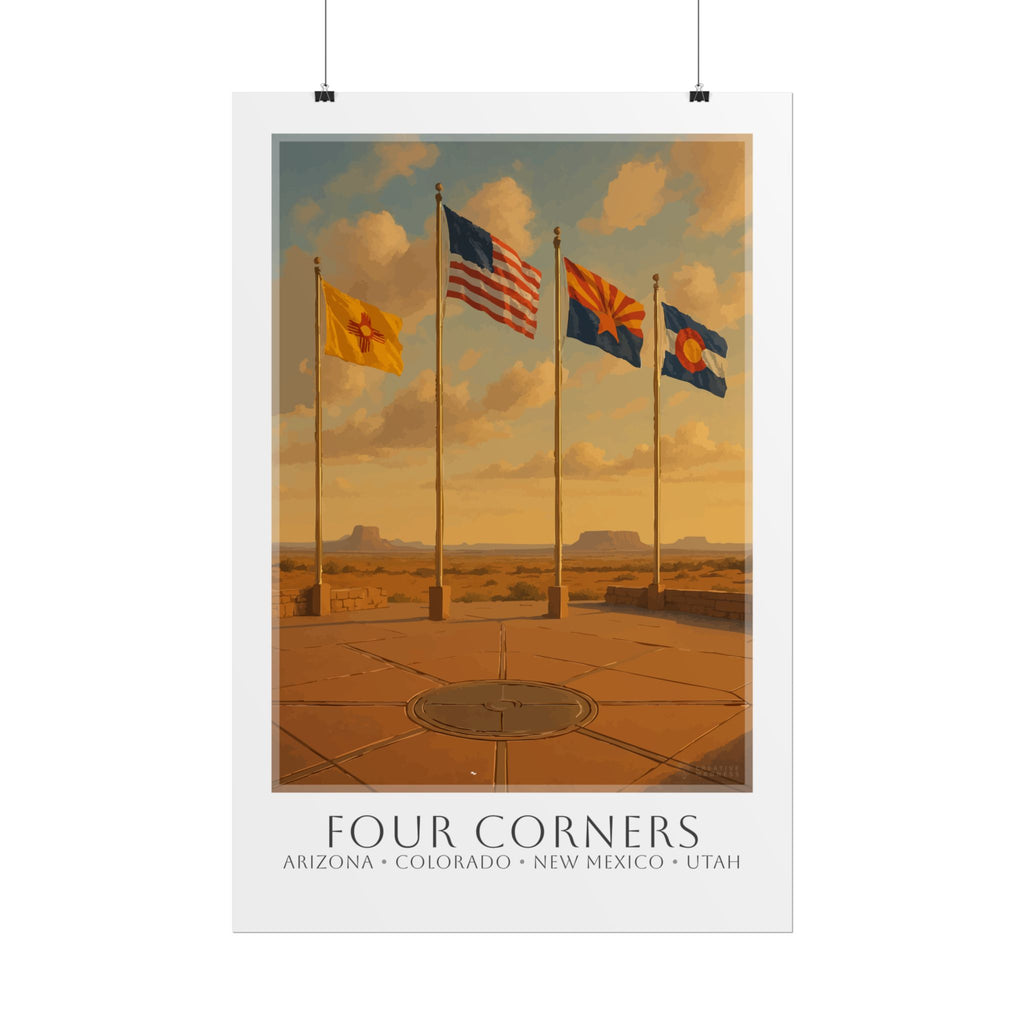 Four Corners Travel Poster