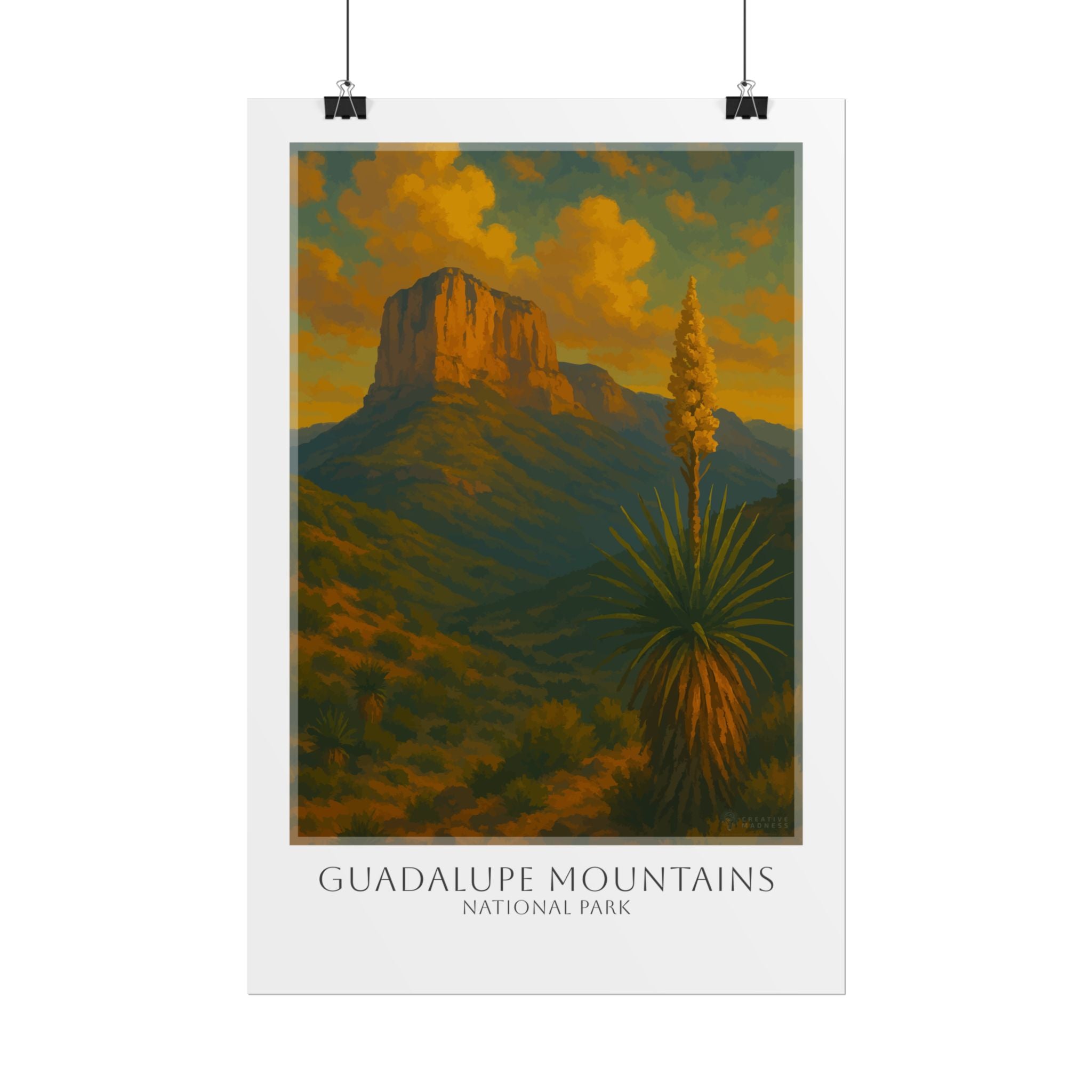 GUADALUPE MOUNTAINS  * Travel Poster * National Park Wall Art