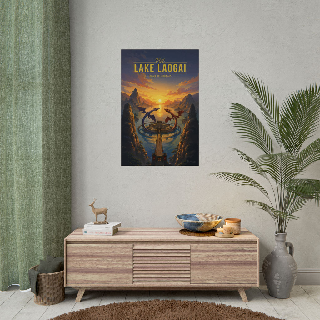 Lake Laogai Travel Poster