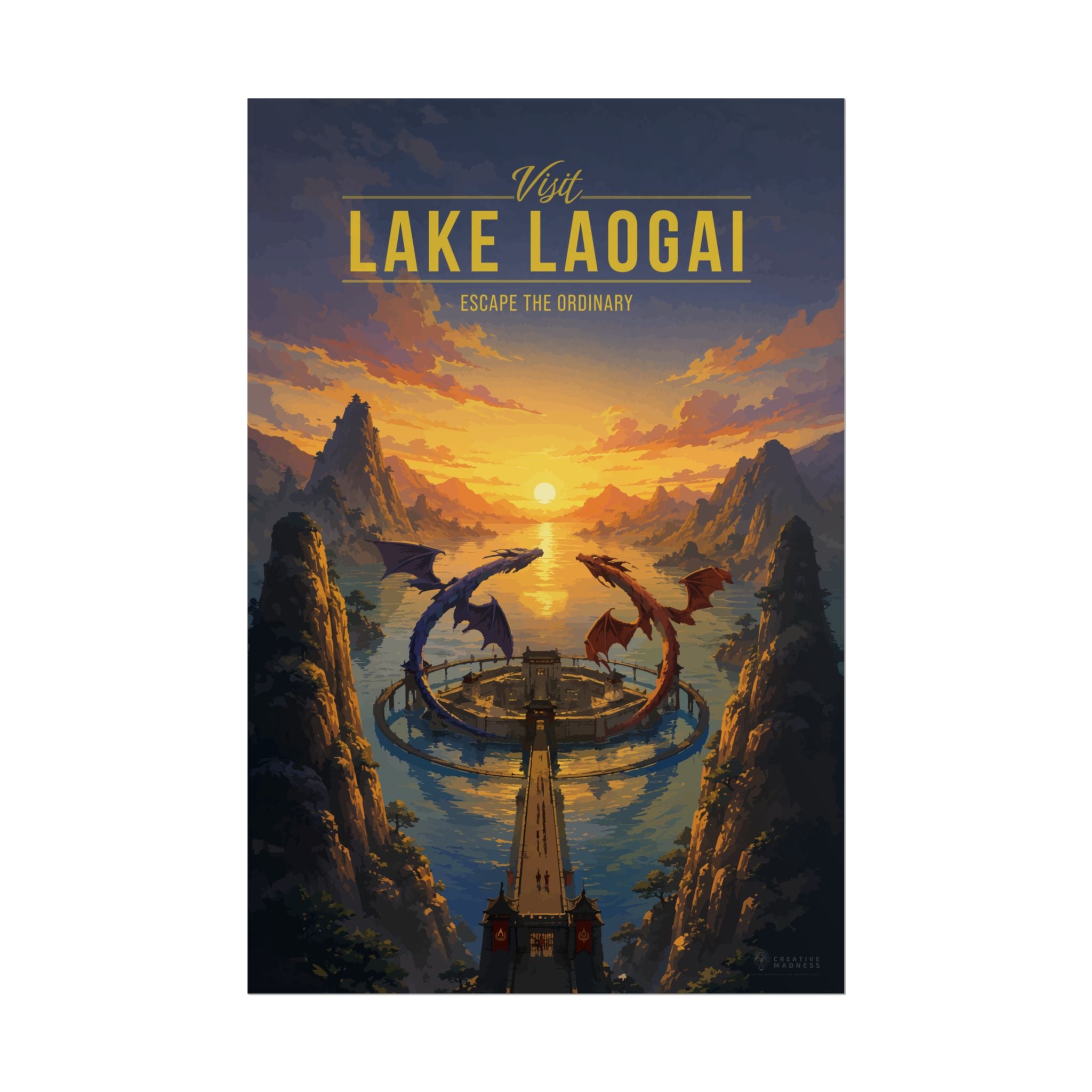 Lake Laogai Travel Poster