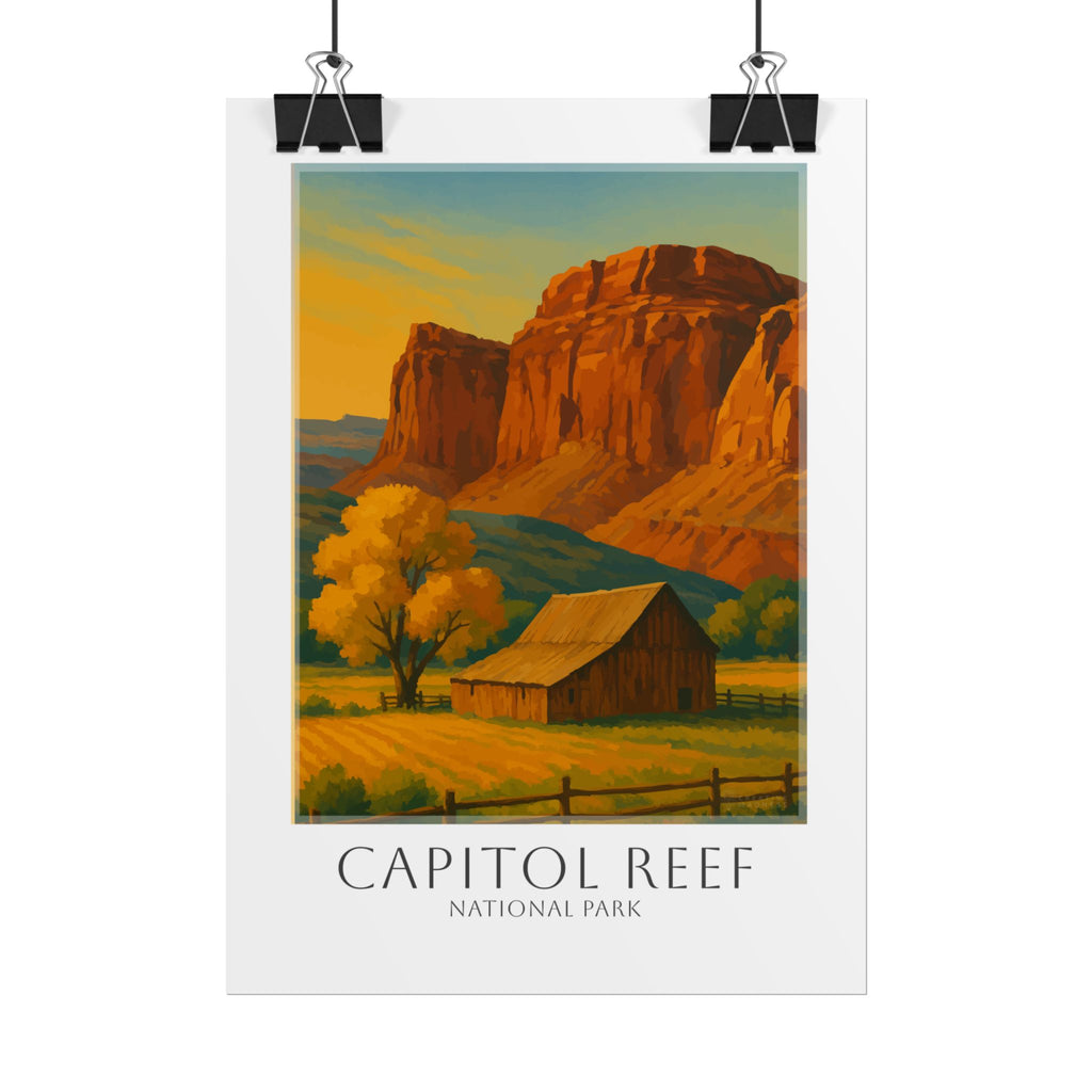 CAPITOL REEF * Travel Poster * National Park Wall Art