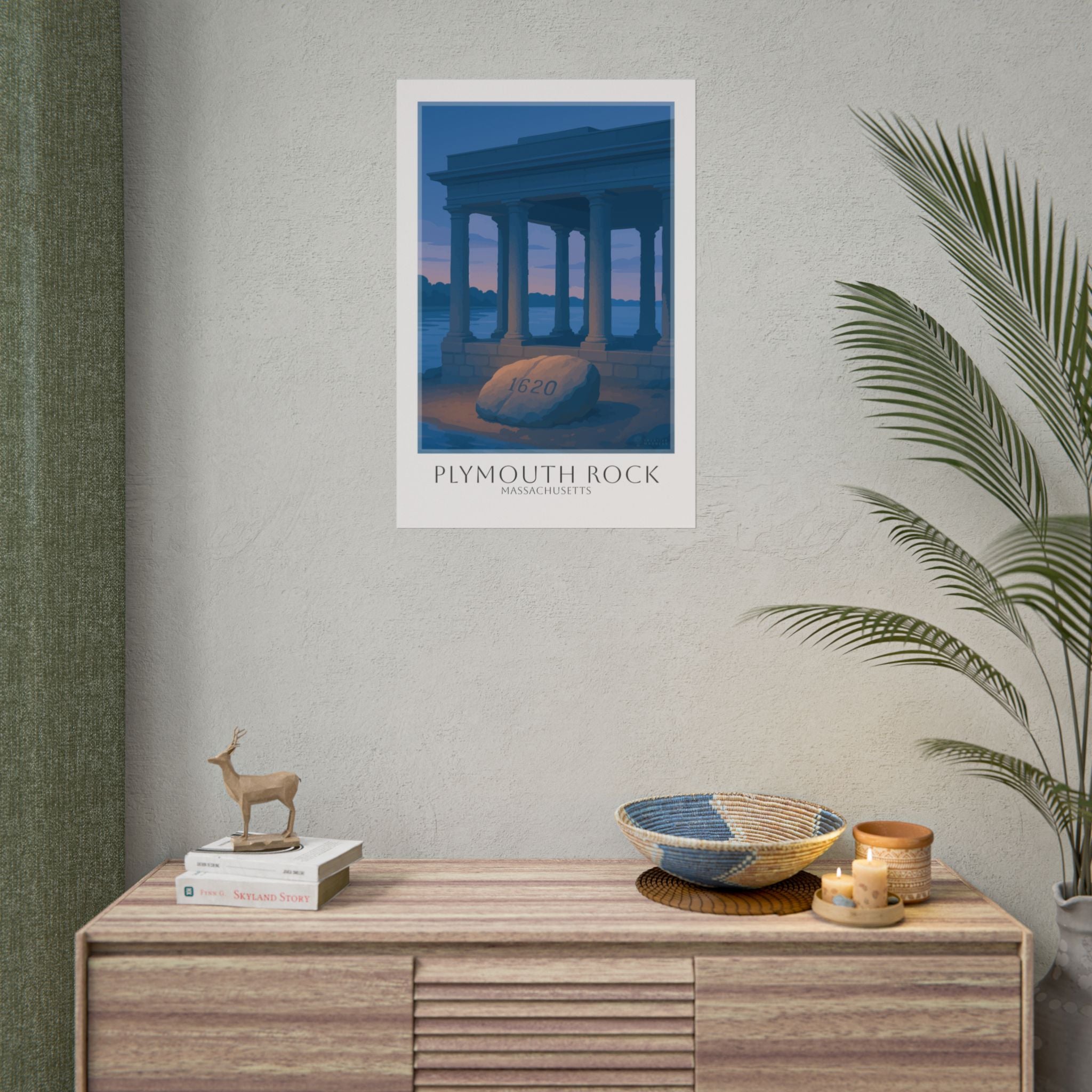 Plymouth Rock Travel Poster