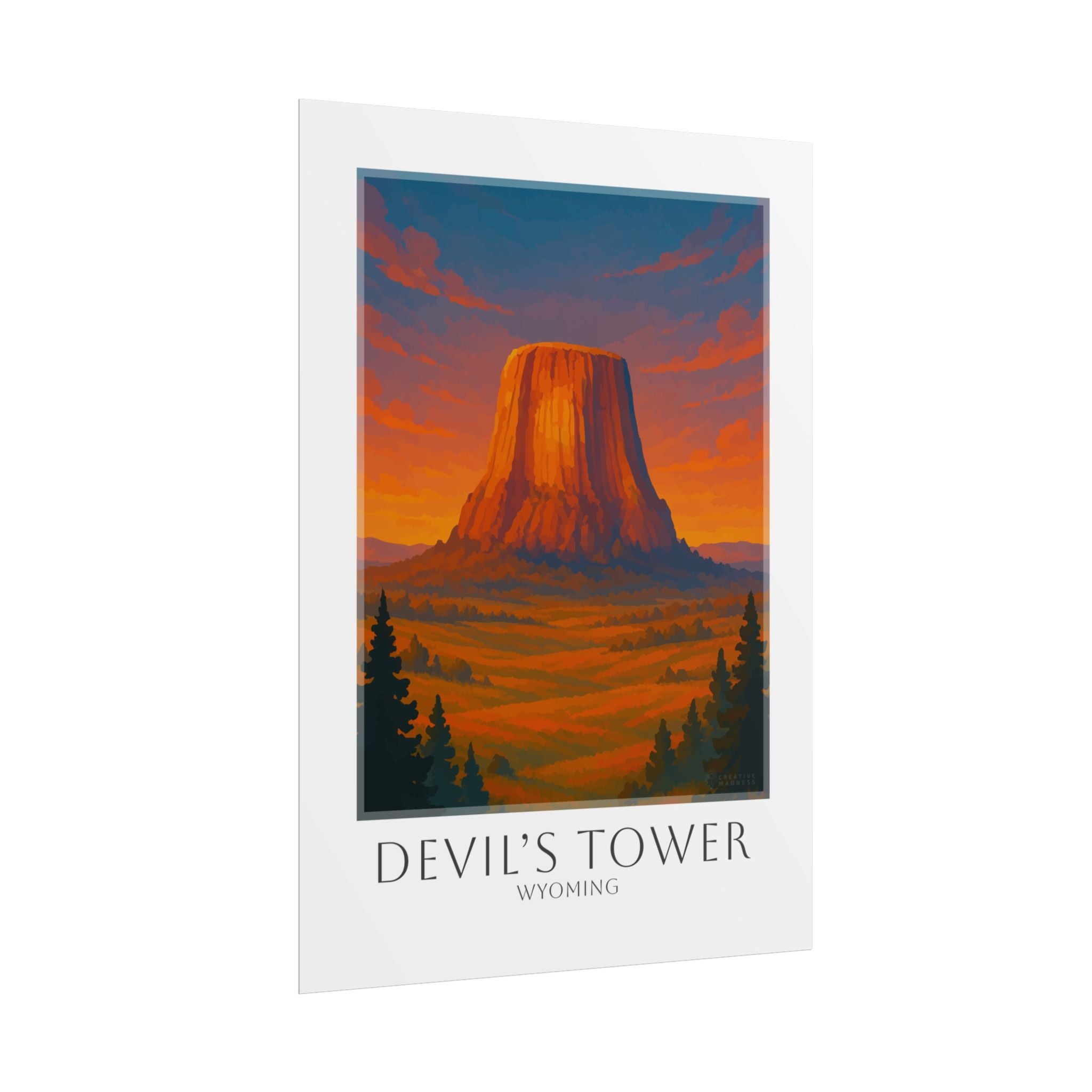 Devils Tower Travel Poster