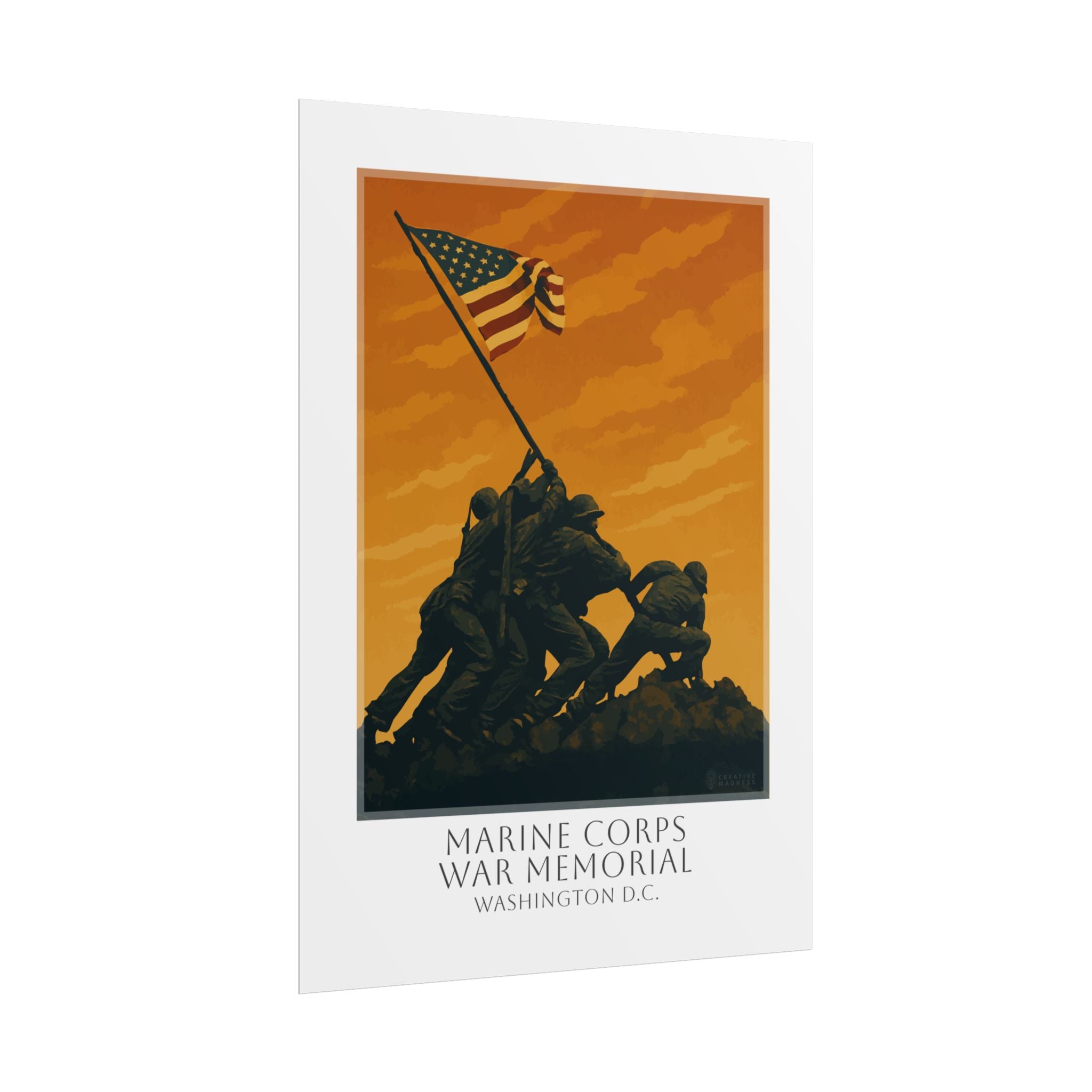 Marine Corps War Memorial Travel Poster