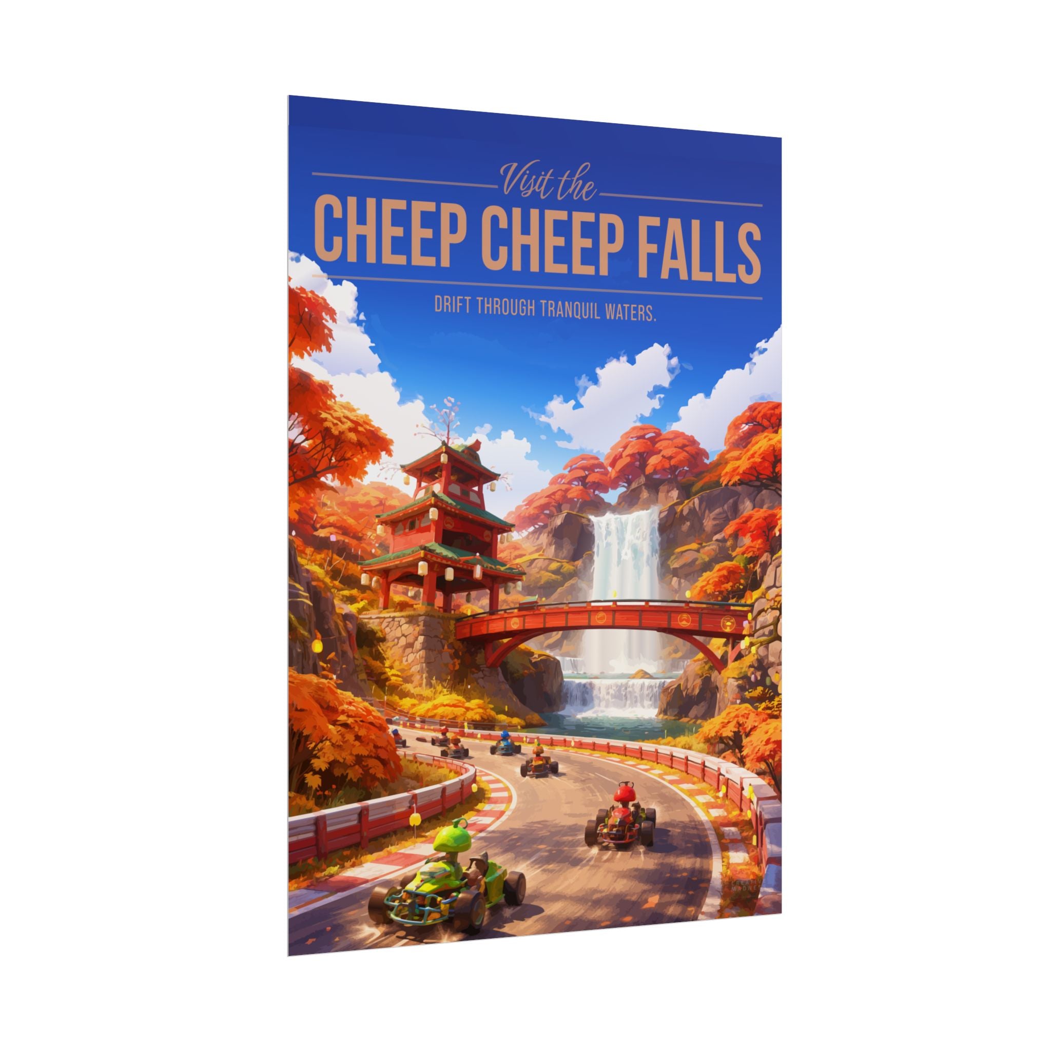Cheep Cheep Falls Travel Poster