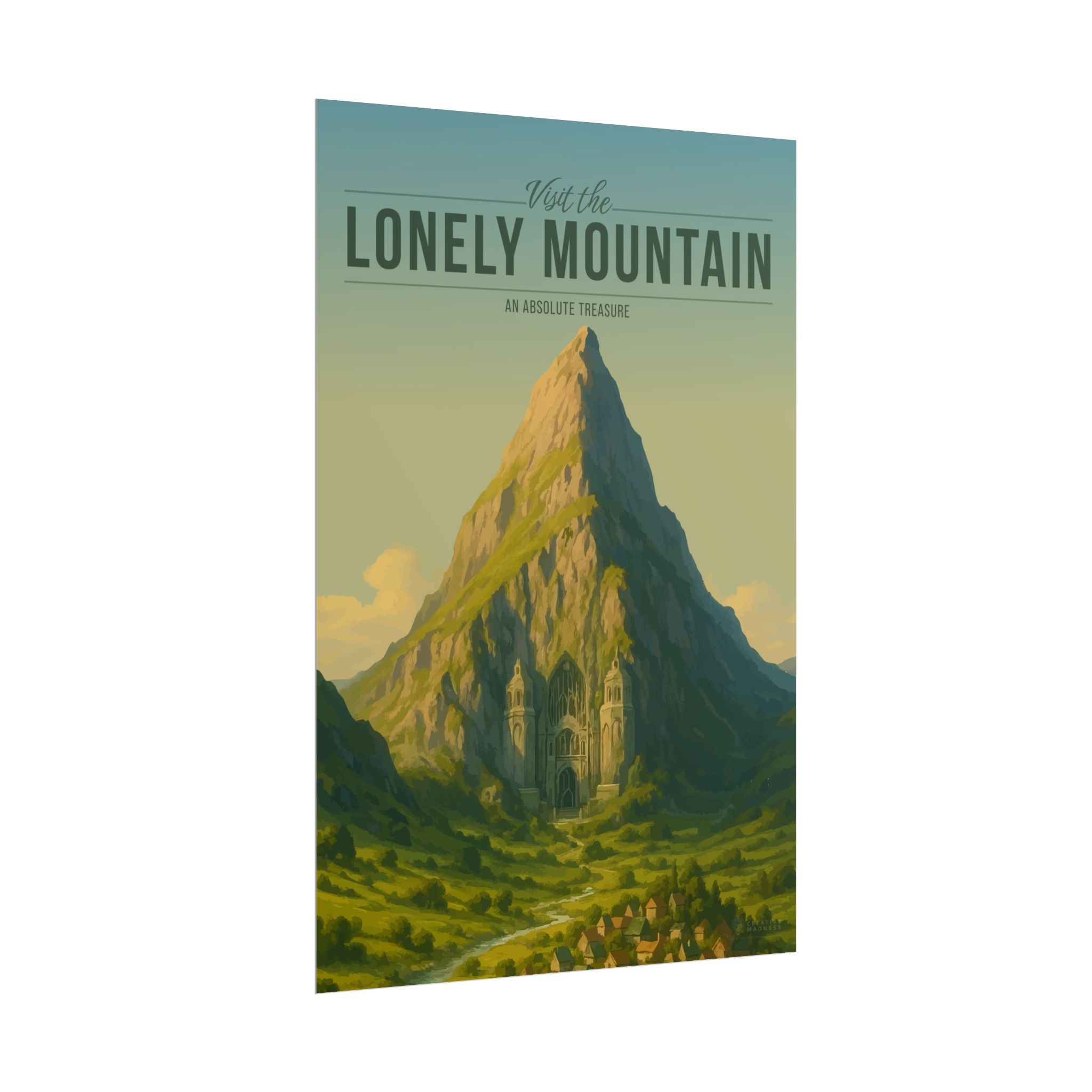 Lonely Mountain Travel Poster