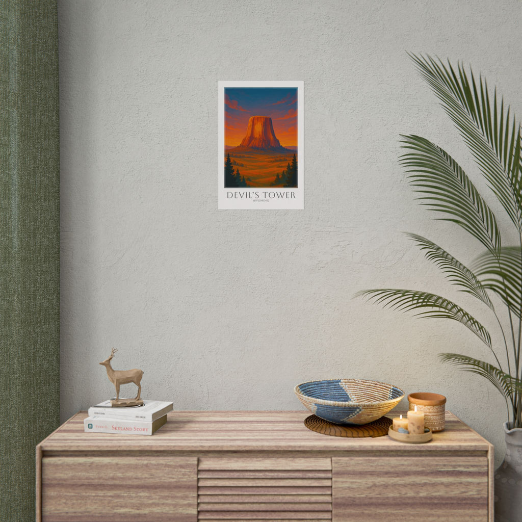 Devils Tower Travel Poster