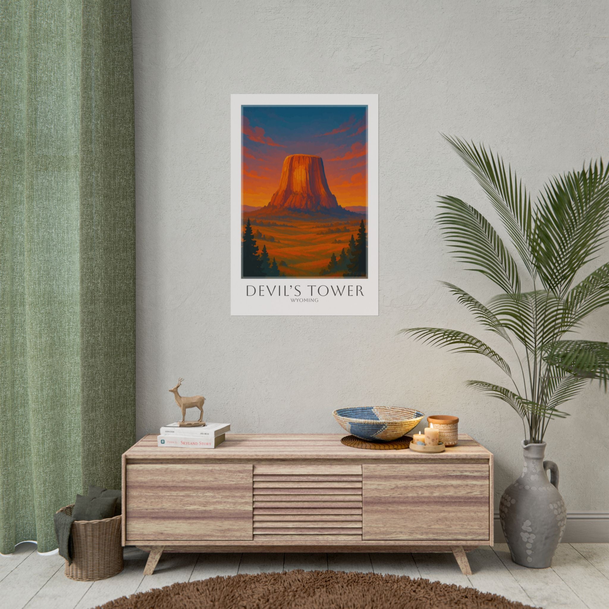 Devils Tower Travel Poster