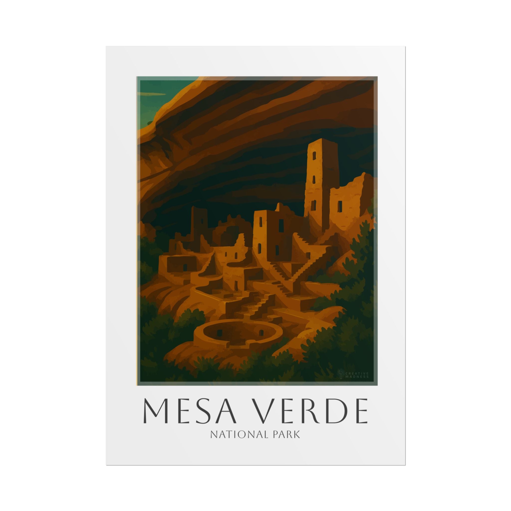 MESA VERDE * Travel Poster * National Park Wall Art