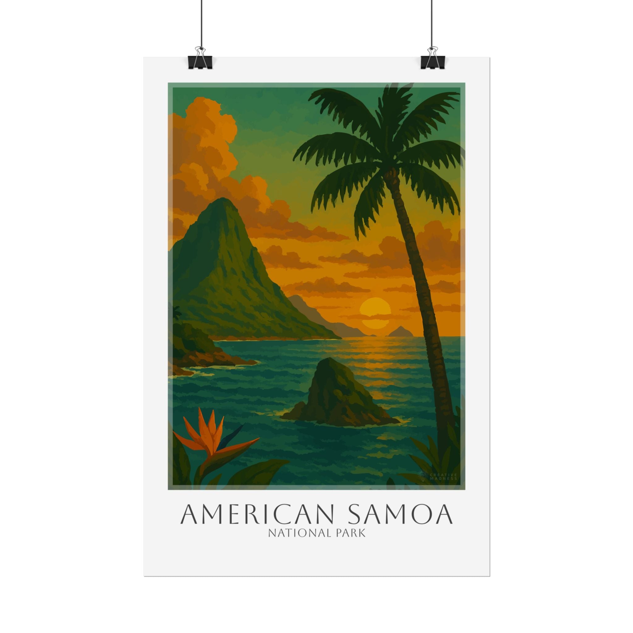 AMERICAN SAMOA * Travel Poster * National Park Wall Art
