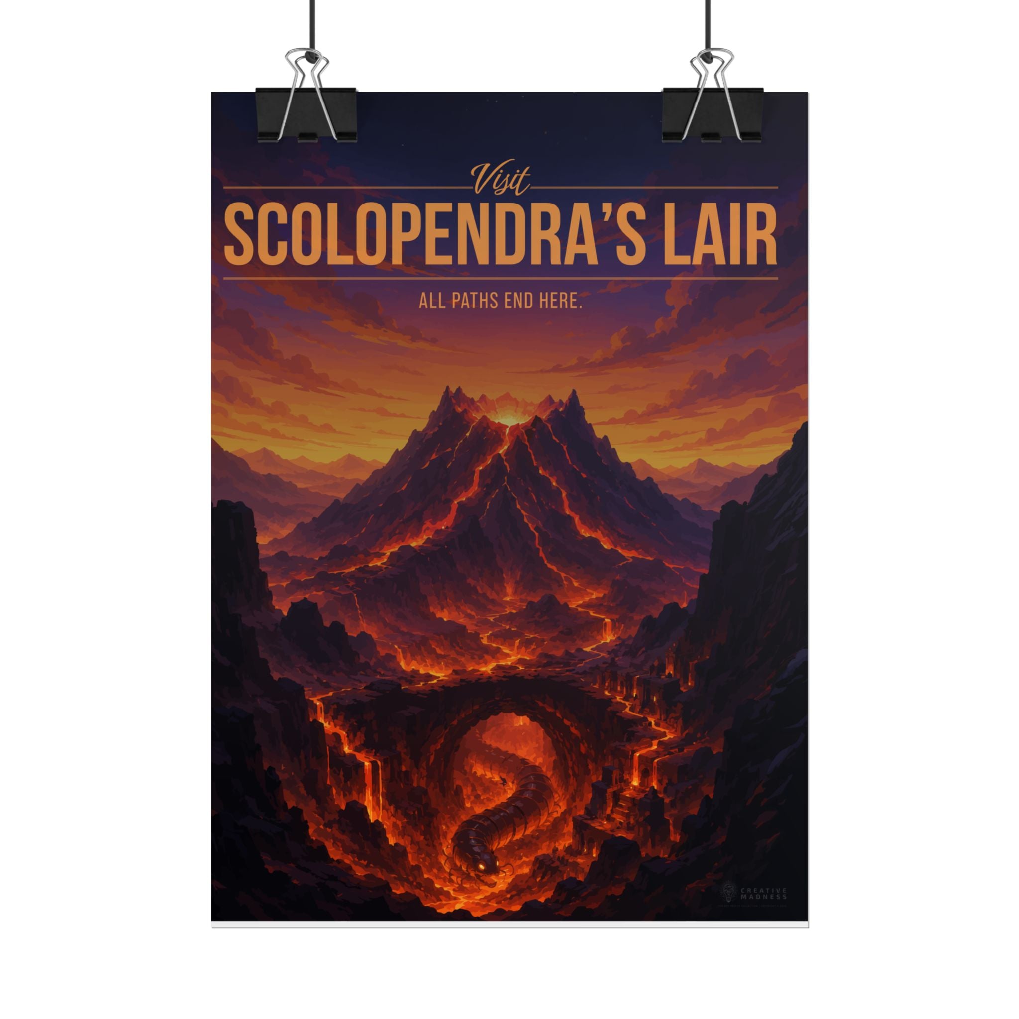 Scolopendras Lair Travel Poster