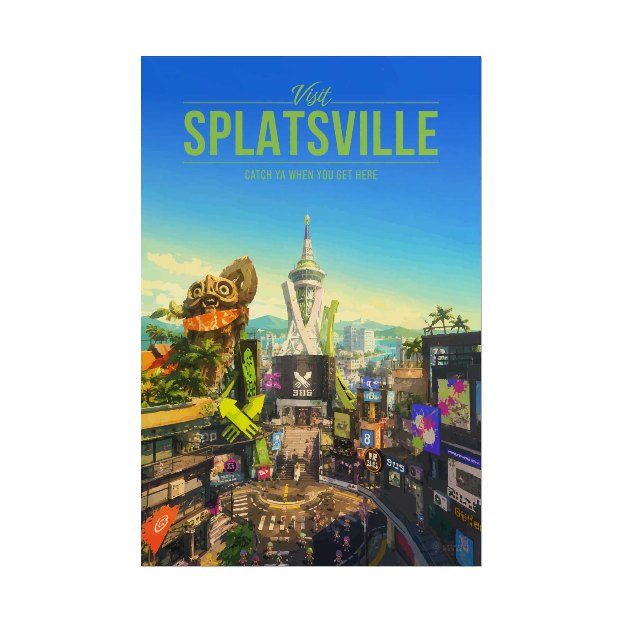 Splatsville Travel Poster