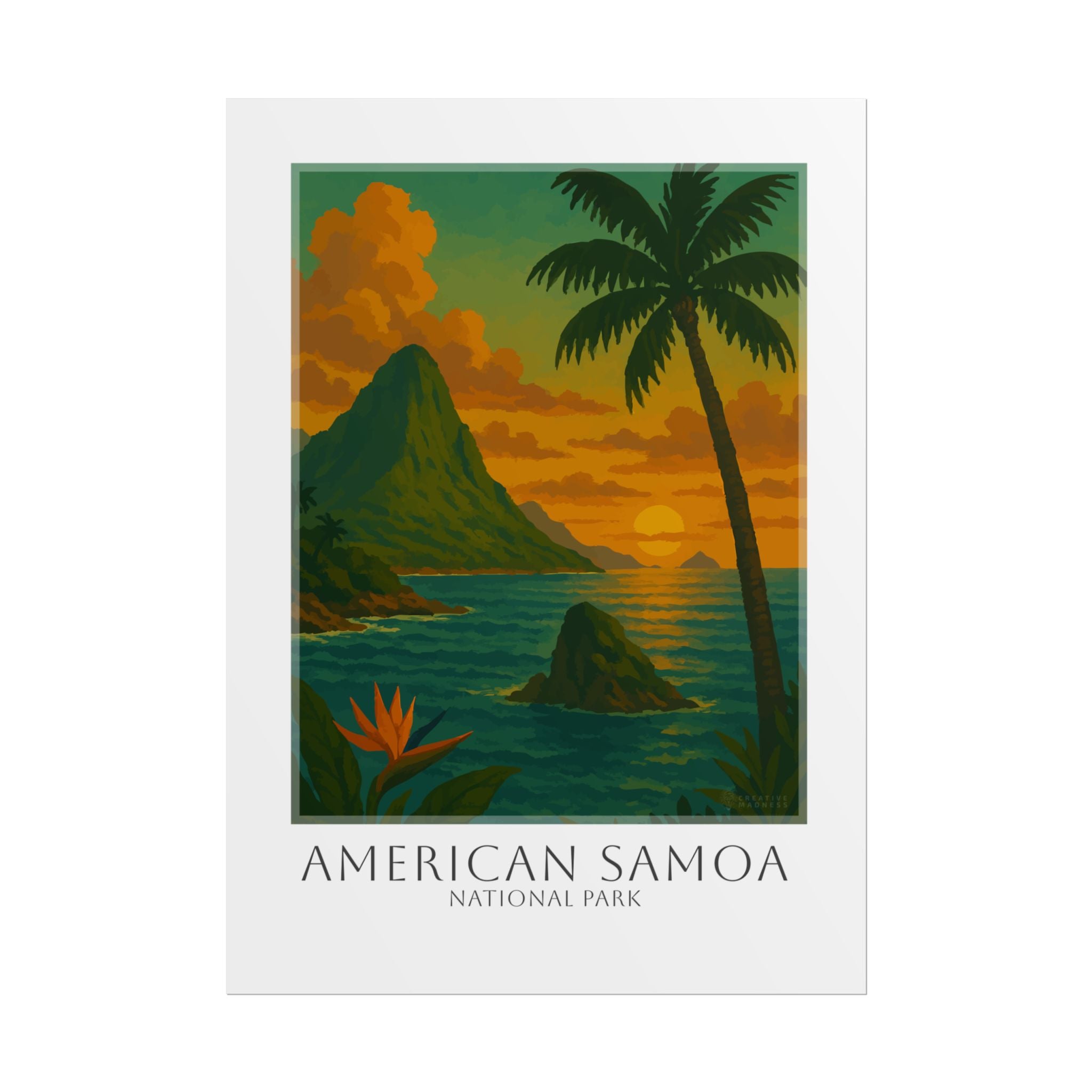 AMERICAN SAMOA * Travel Poster * National Park Wall Art