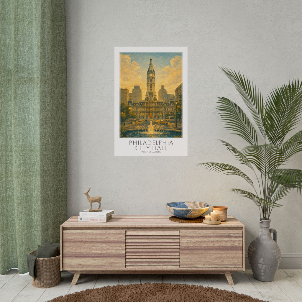 Philadelphia City Hall Travel Poster