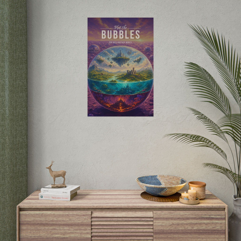 Bubbles Travel Poster