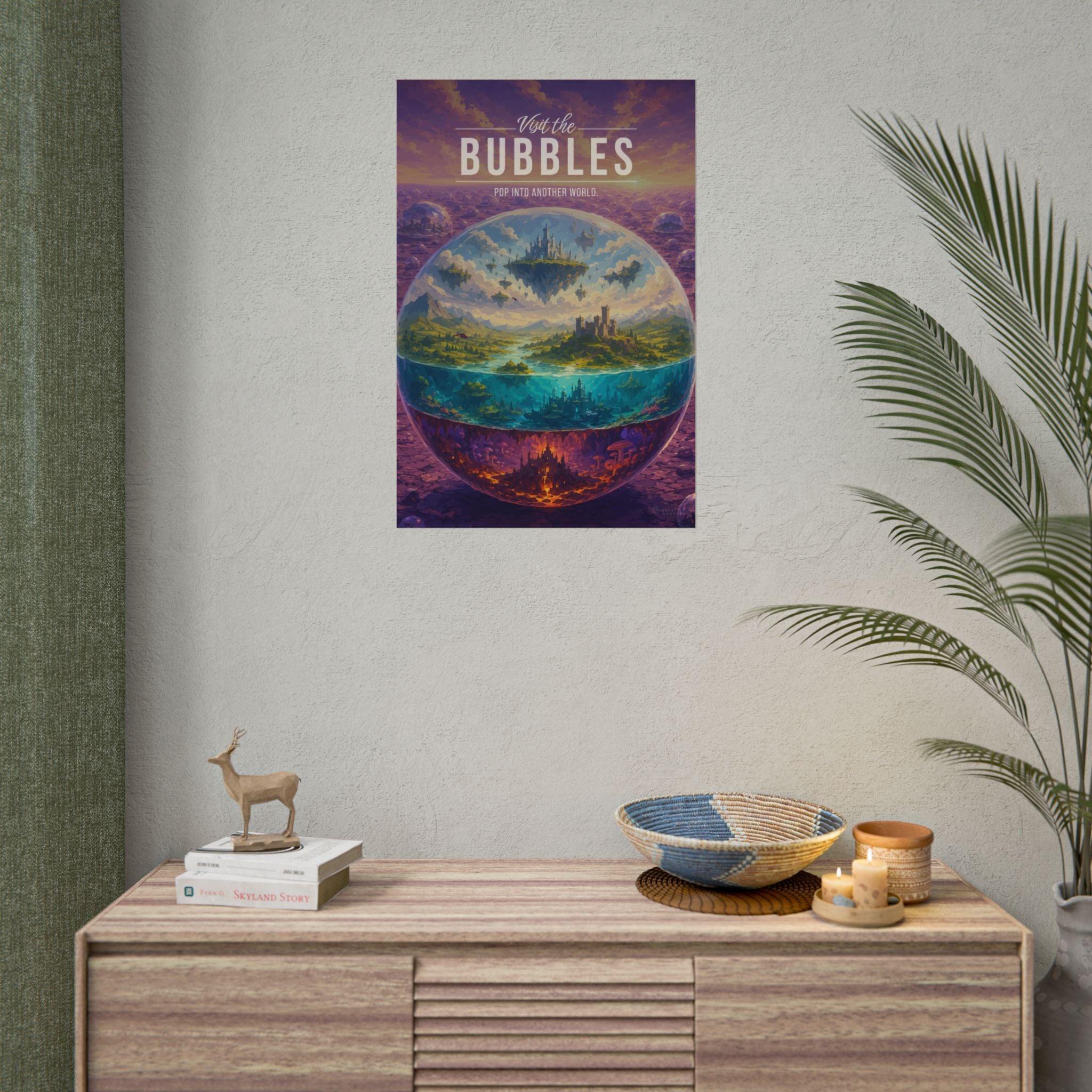 Bubbles Travel Poster