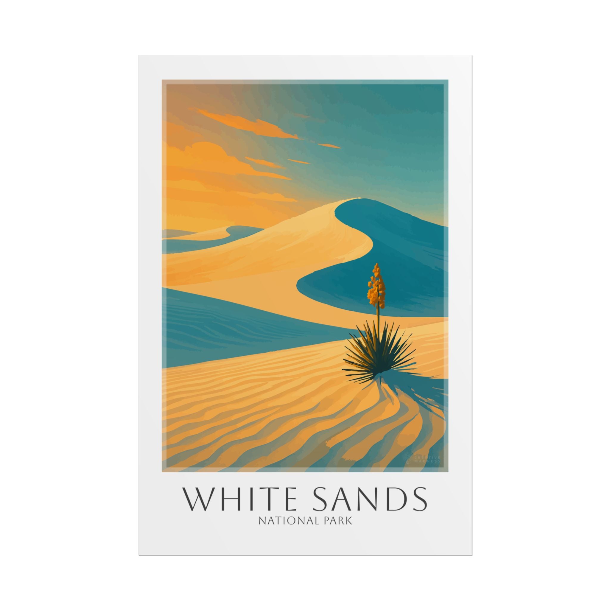 WHITE SANDS * Travel Poster * National Park Wall Art