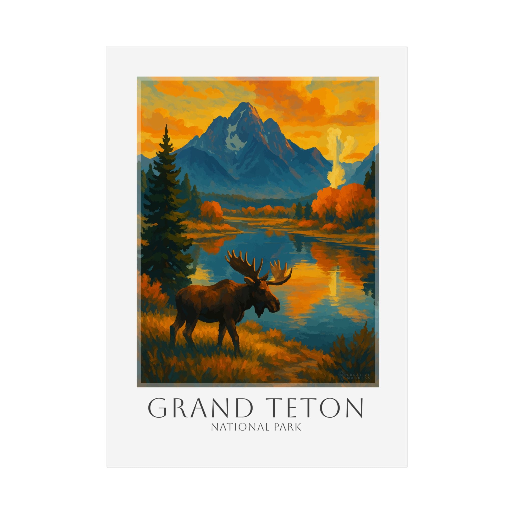 GRAND TETON   * Travel Poster * National Park Wall Art