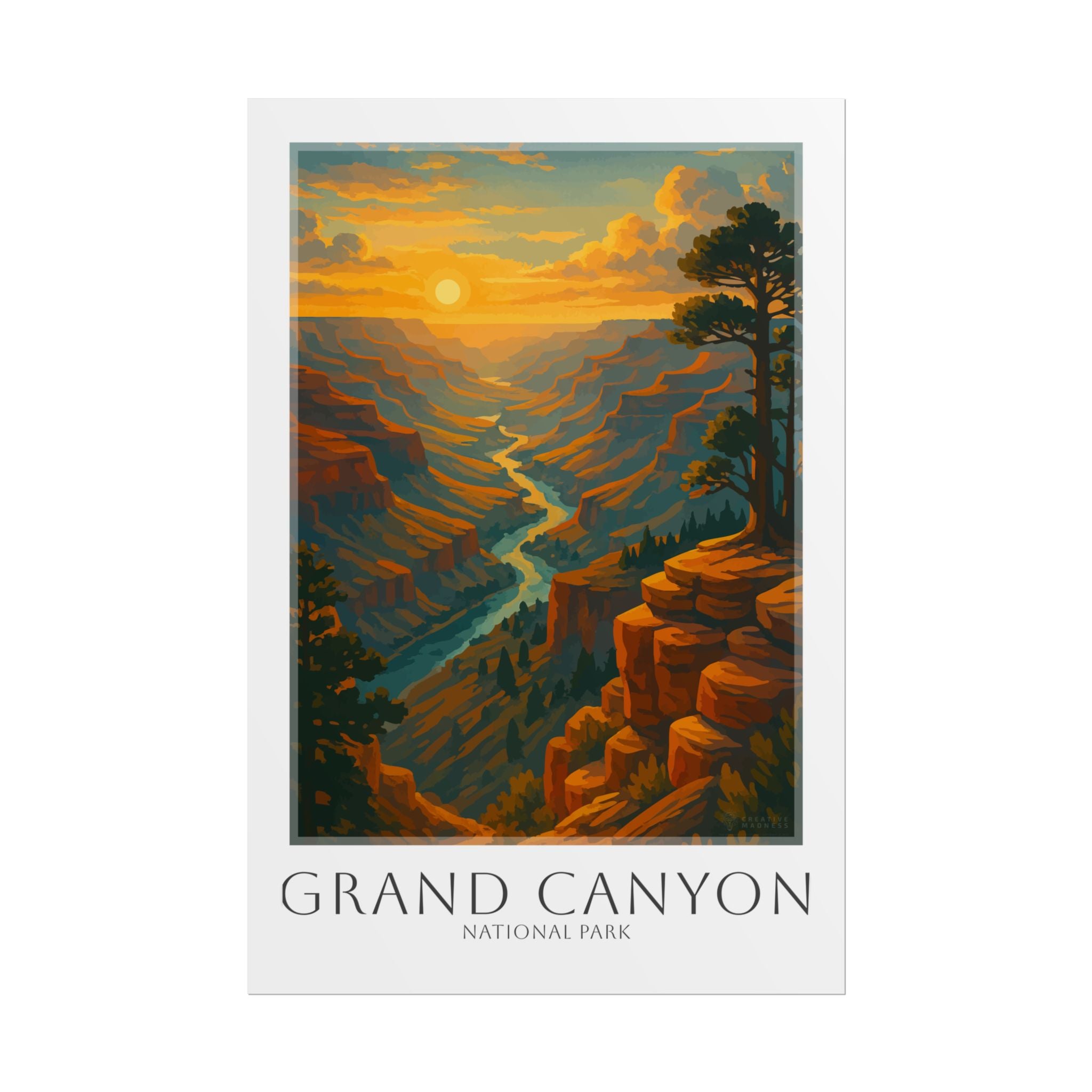 GRAND CANYON  * Travel Poster * National Park Wall Art