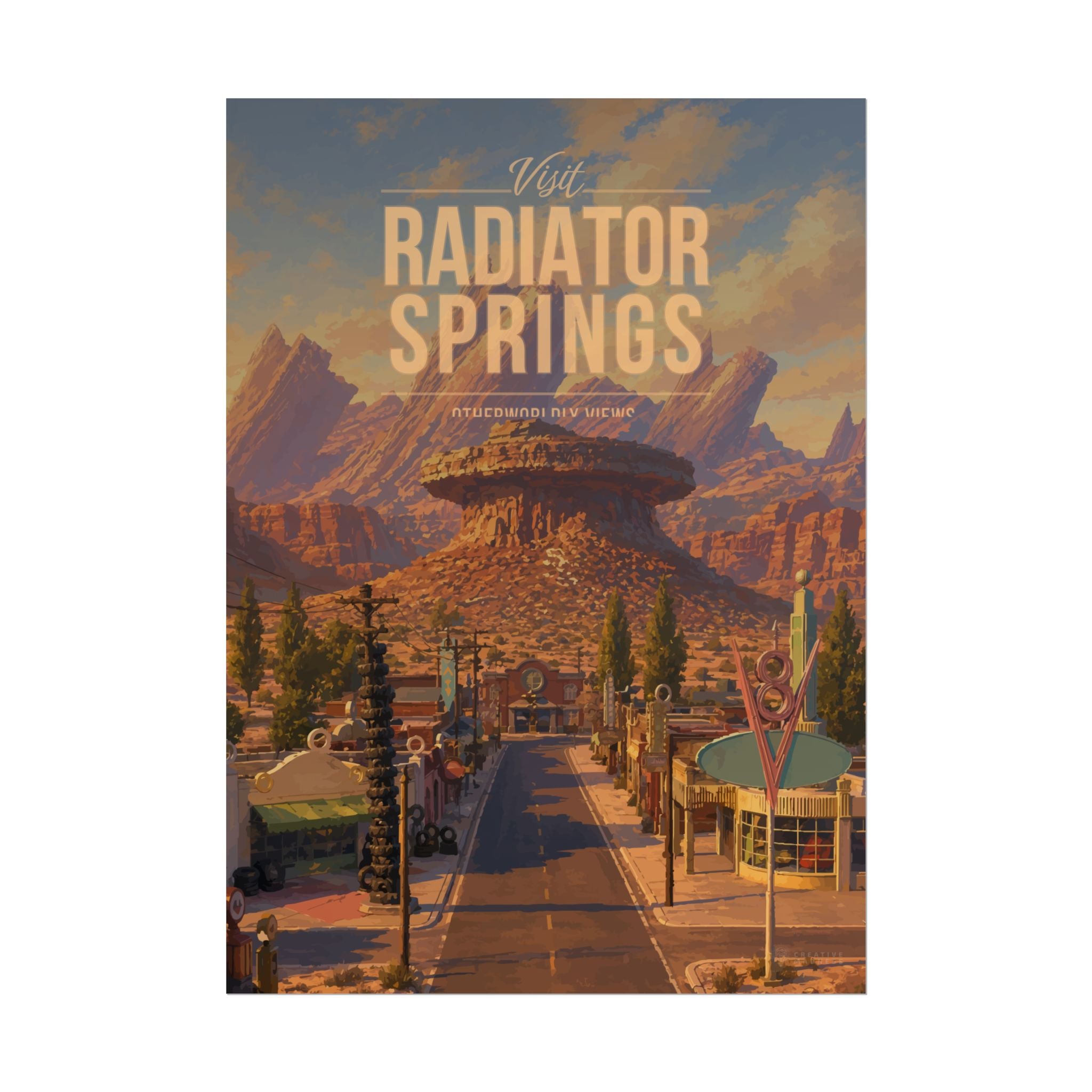 Radiator Springs Travel Poster