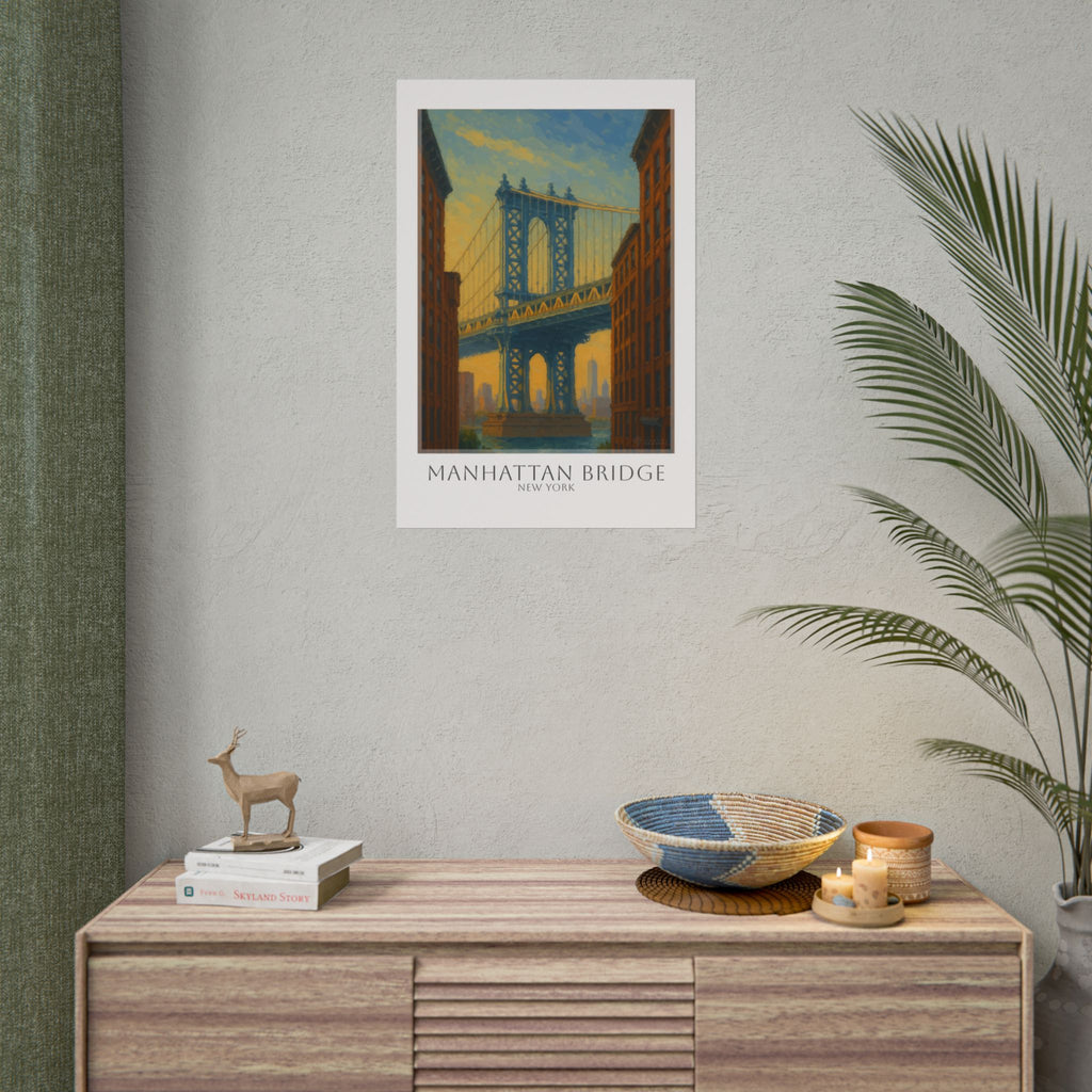 Manhattan Bridge Travel Poster