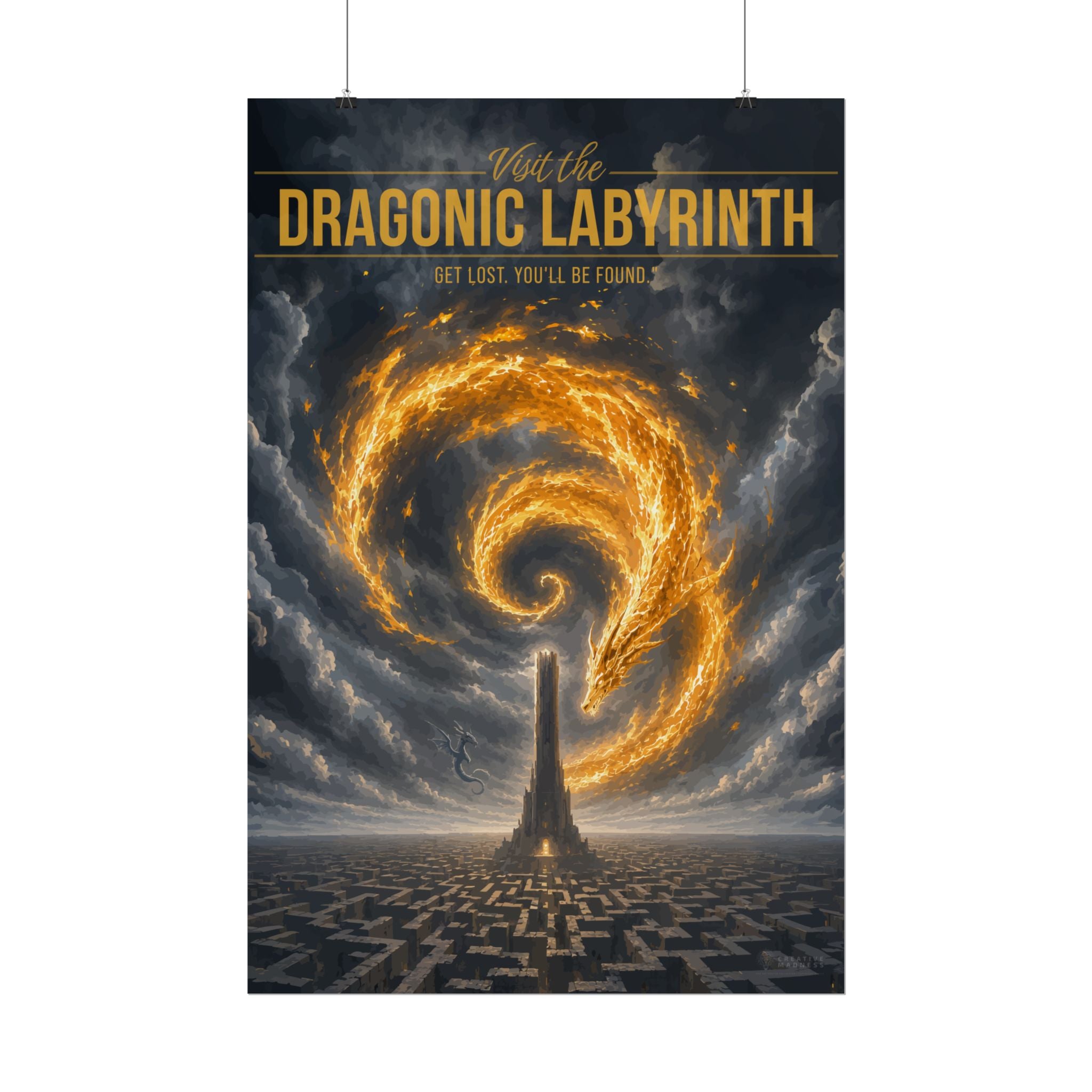 Dragonic Labyrinth Travel Poster