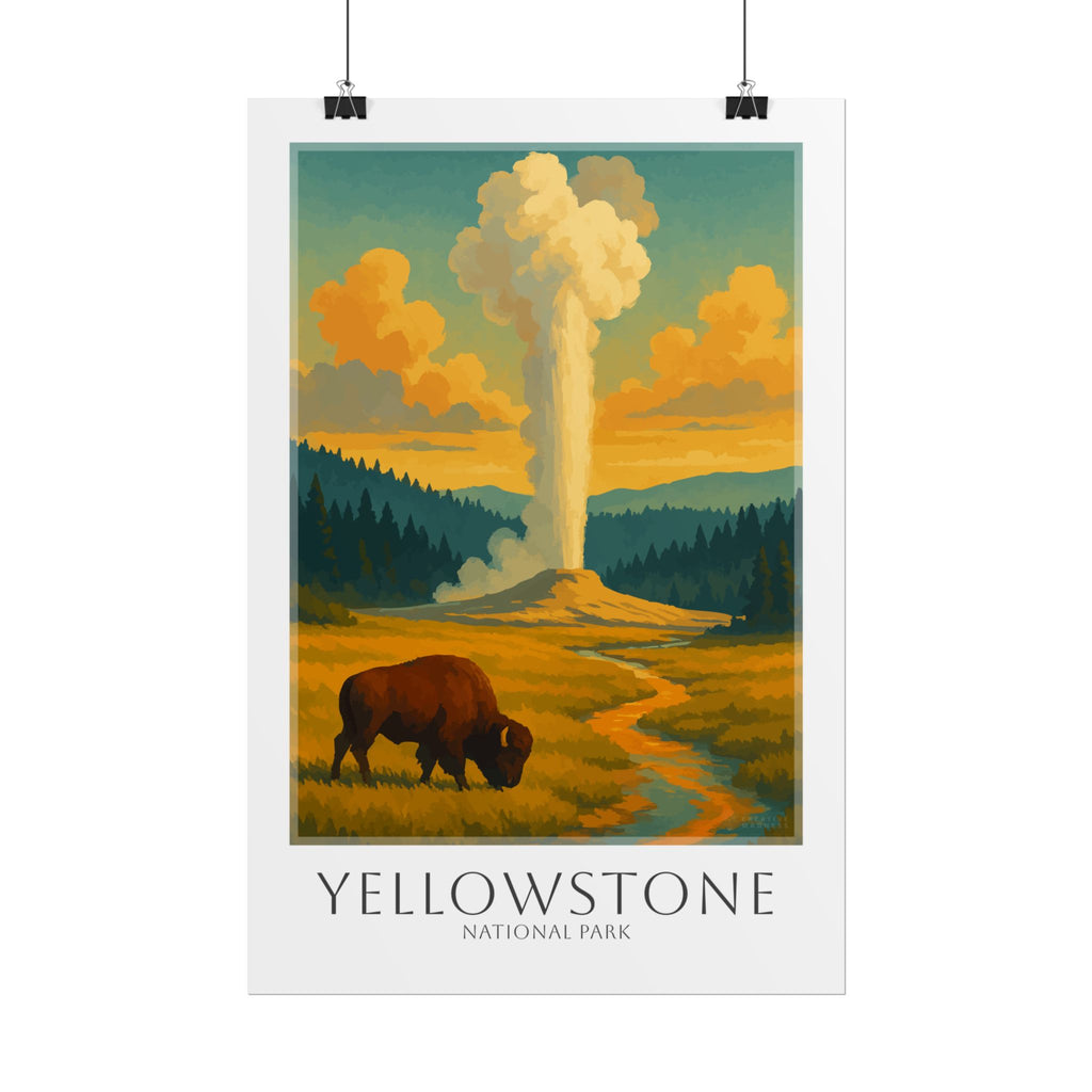 YELLOWSTONE  * Travel Poster * National Park Wall Art
