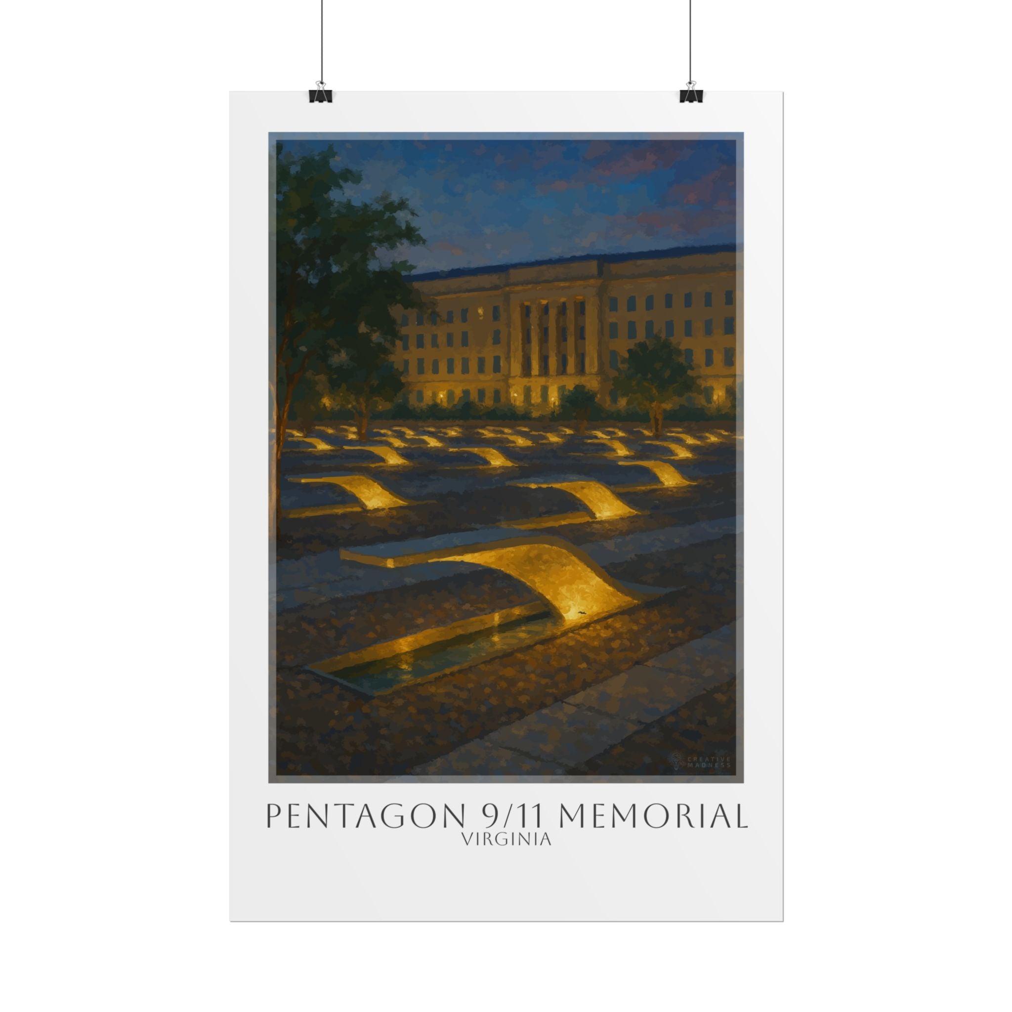 Pentagon 9-11 Memorial Travel Poster