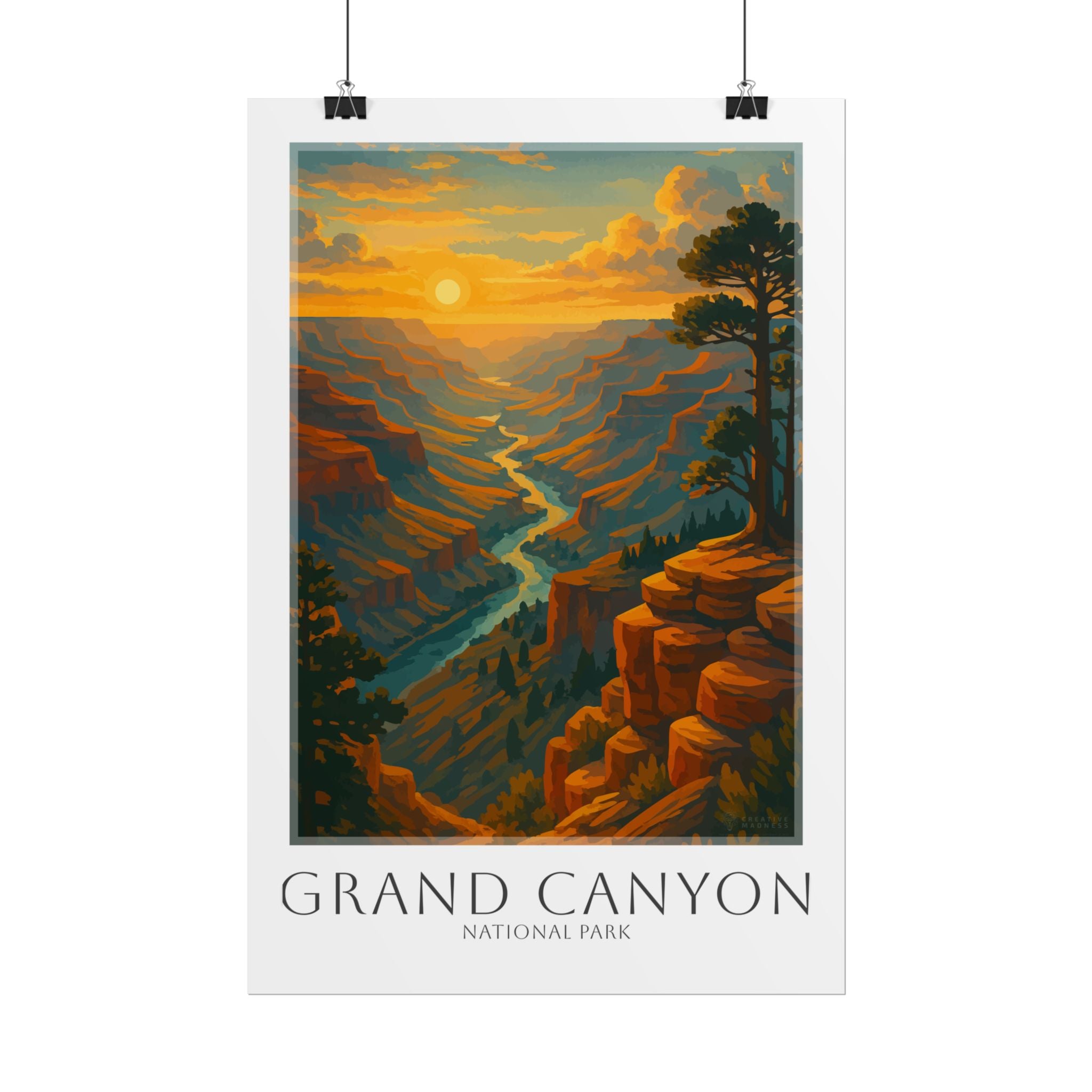 GRAND CANYON  * Travel Poster * National Park Wall Art