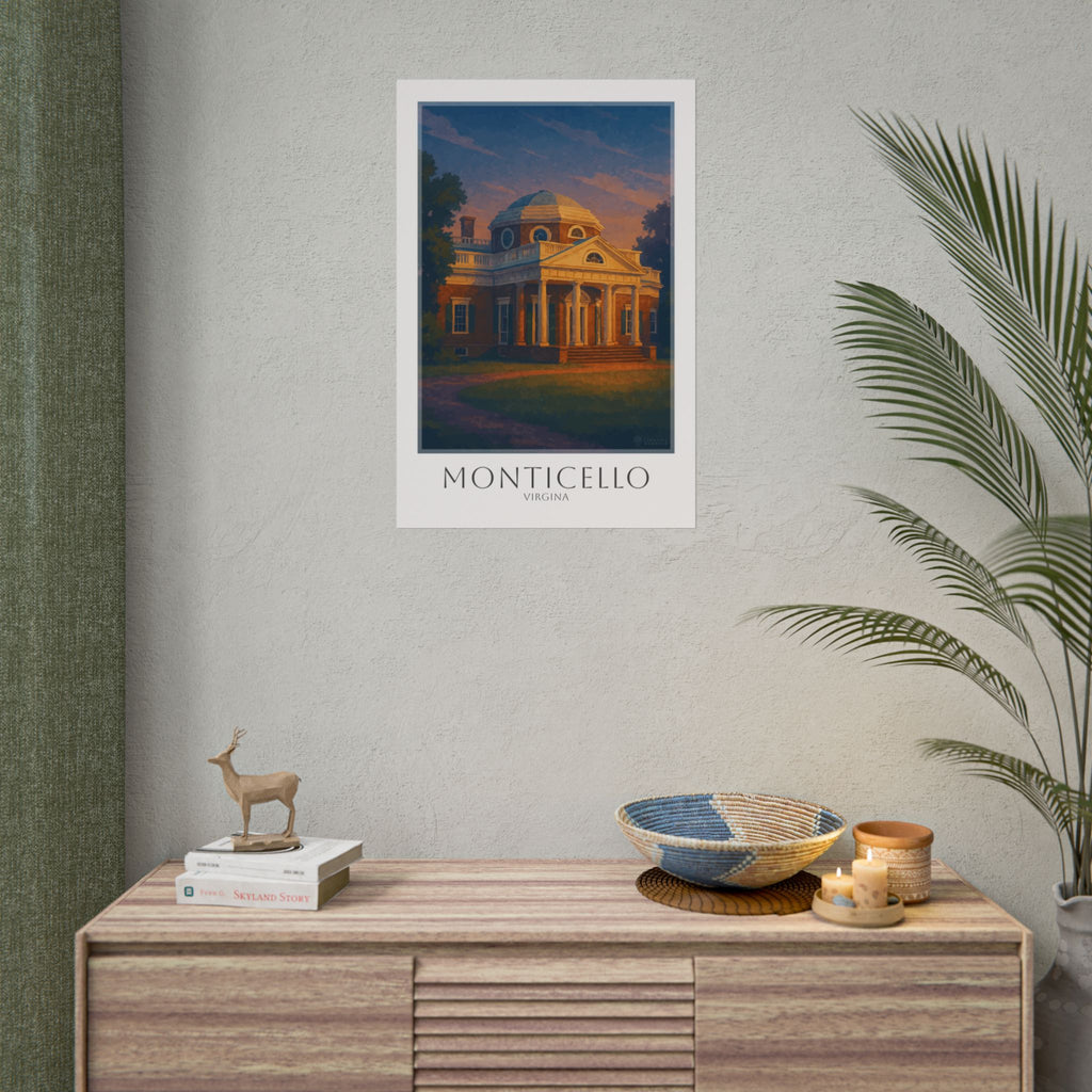 Monticello Travel Poster