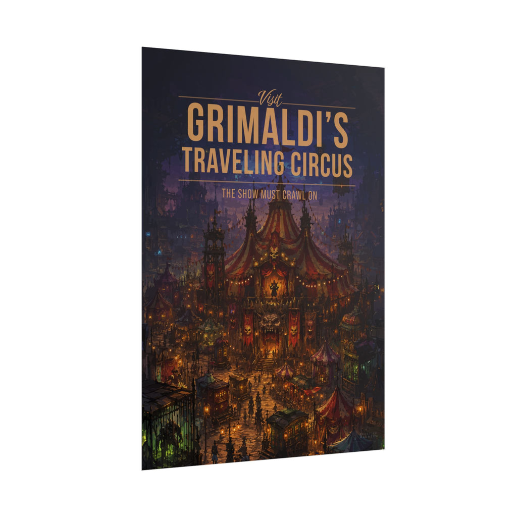 Grimaldis Travelling Circus Travel Poster