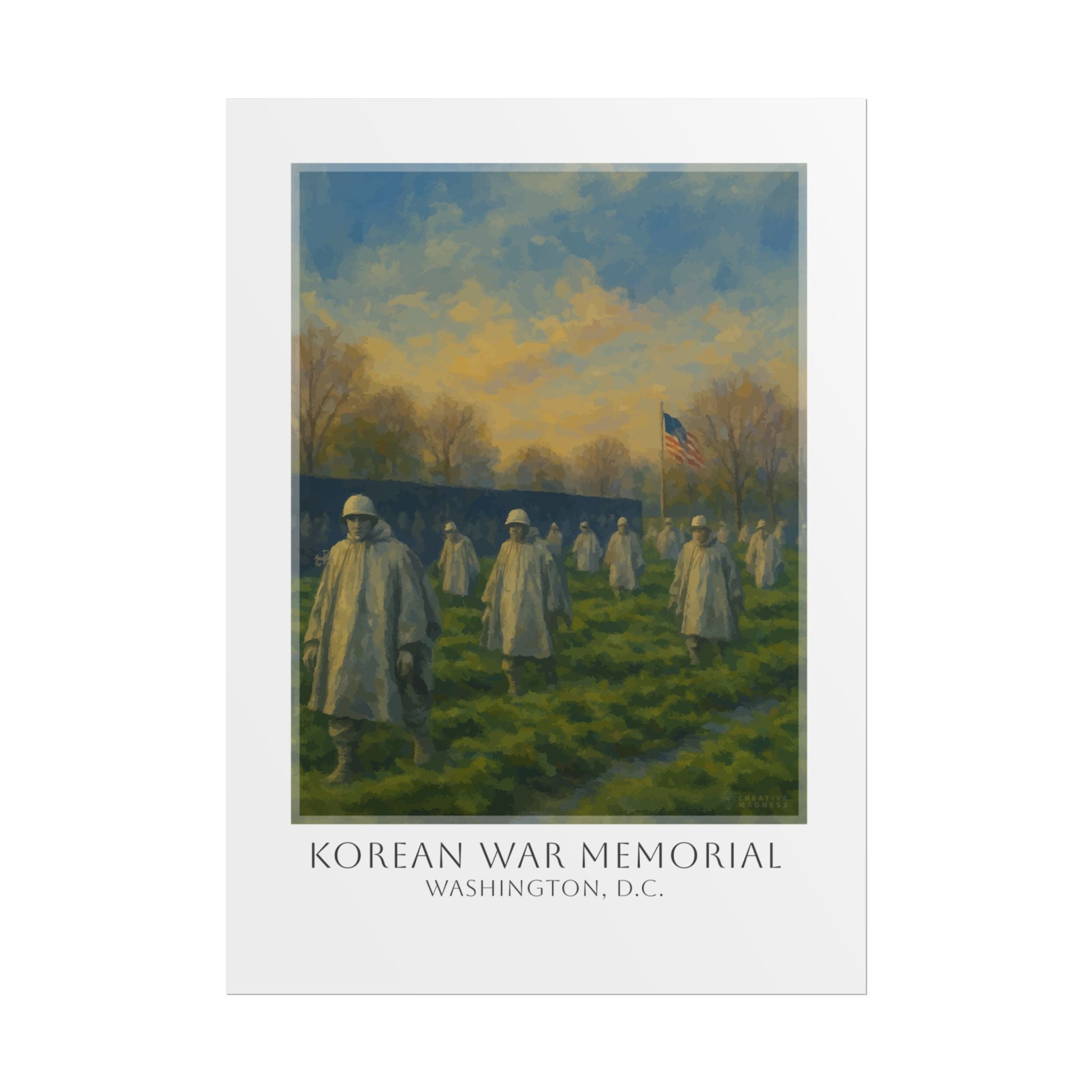 Korean War Memorial Travel Poster