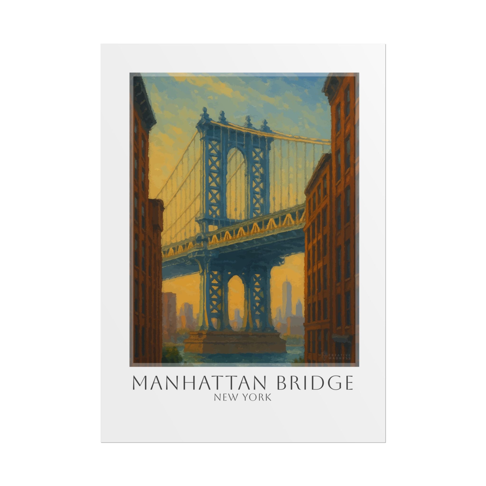 Manhattan Bridge Travel Poster