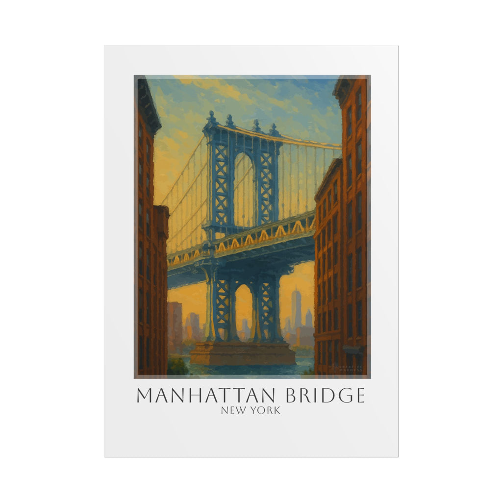 Manhattan Bridge Travel Poster