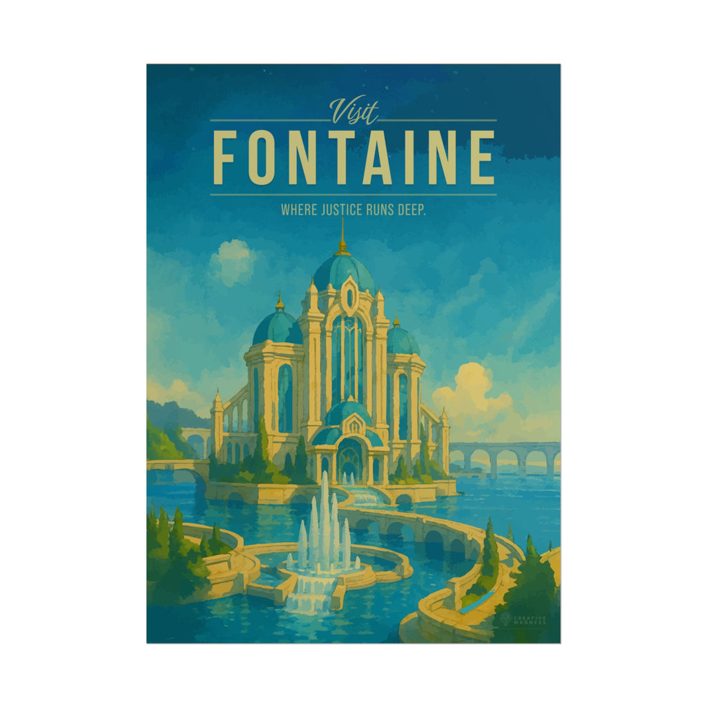FONTAINE * Travel Poster * Impactful Fantasy Wall Art