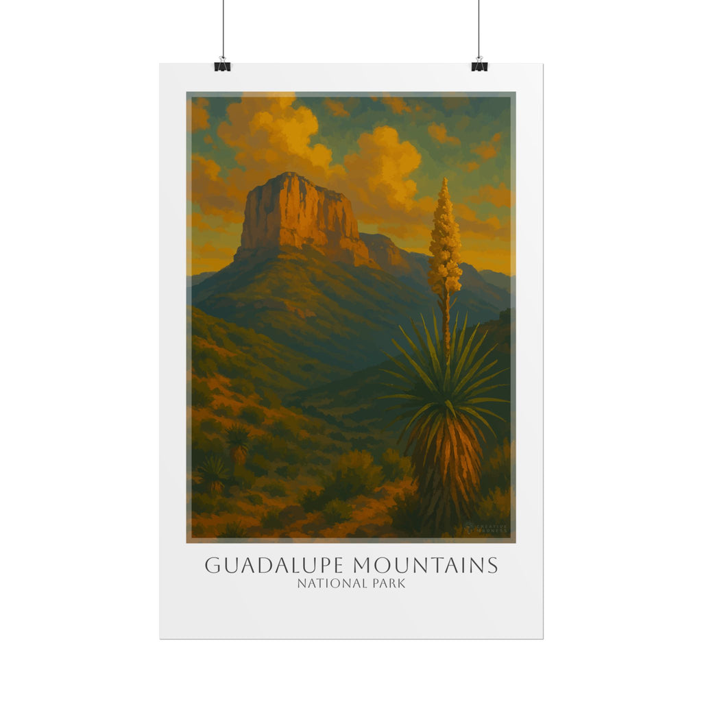 GUADALUPE MOUNTAINS  * Travel Poster * National Park Wall Art