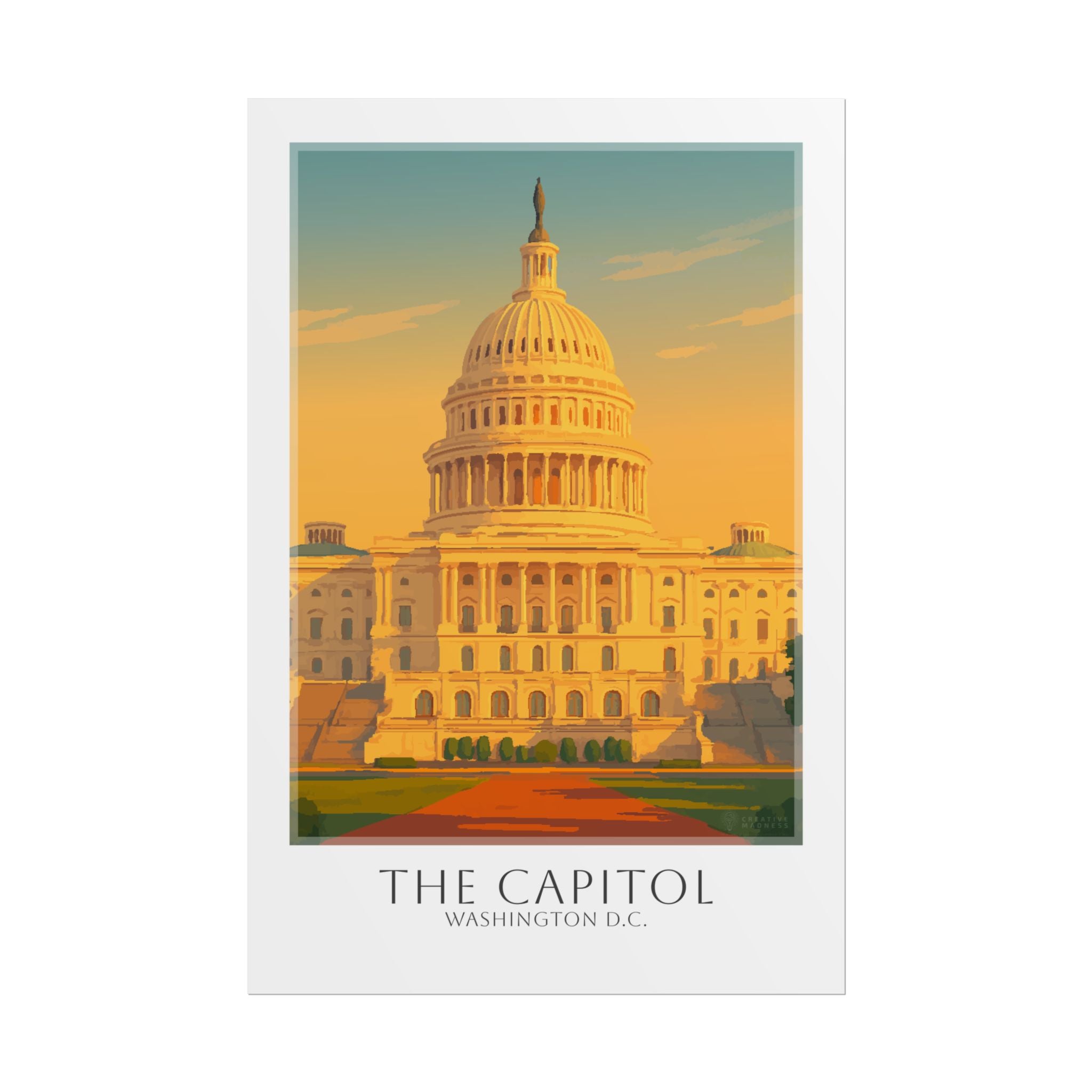The Us Capitol Travel Poster