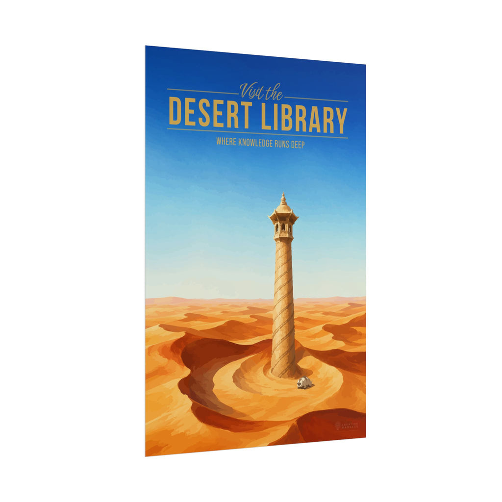 Desert Library Travel Poster