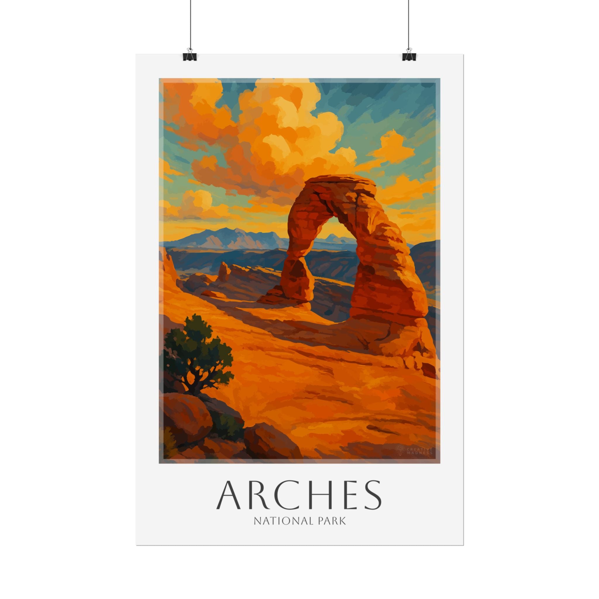 ARCHES * Travel Poster * National Park Wall Art
