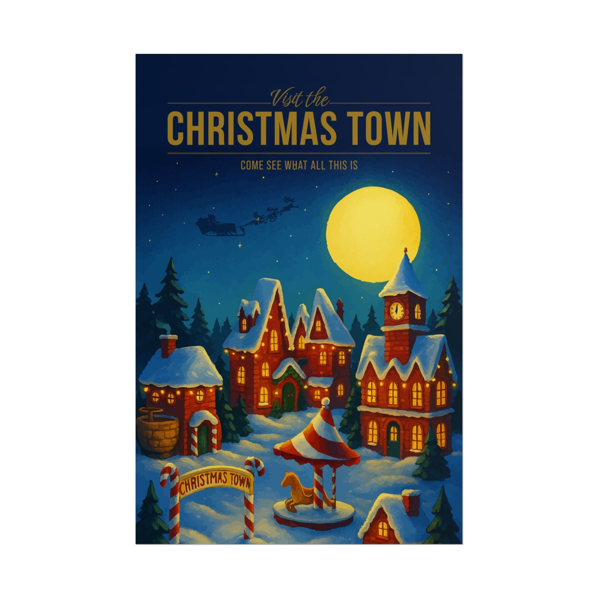 Christmas Town Travel Poster