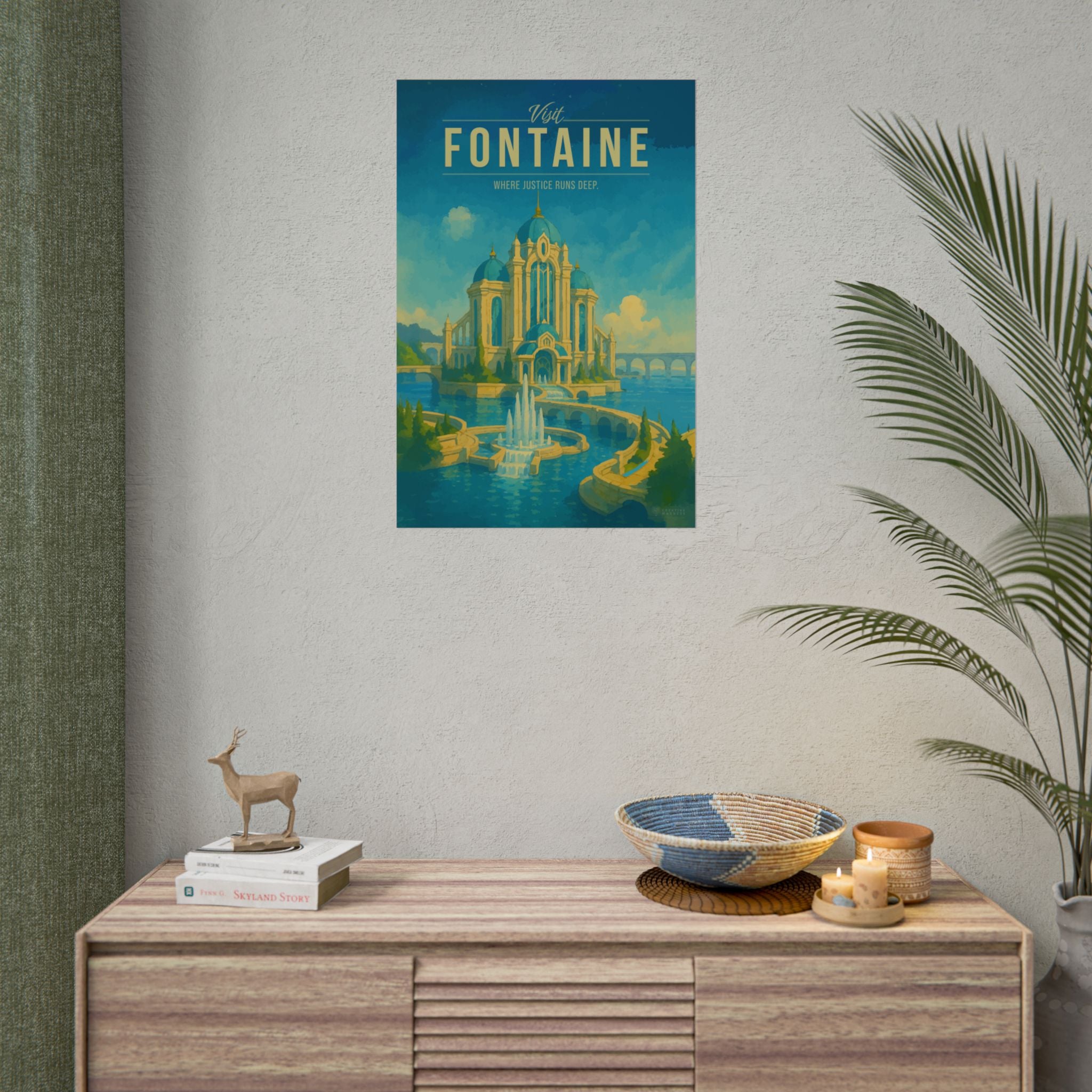 FONTAINE * Travel Poster * Impactful Fantasy Wall Art
