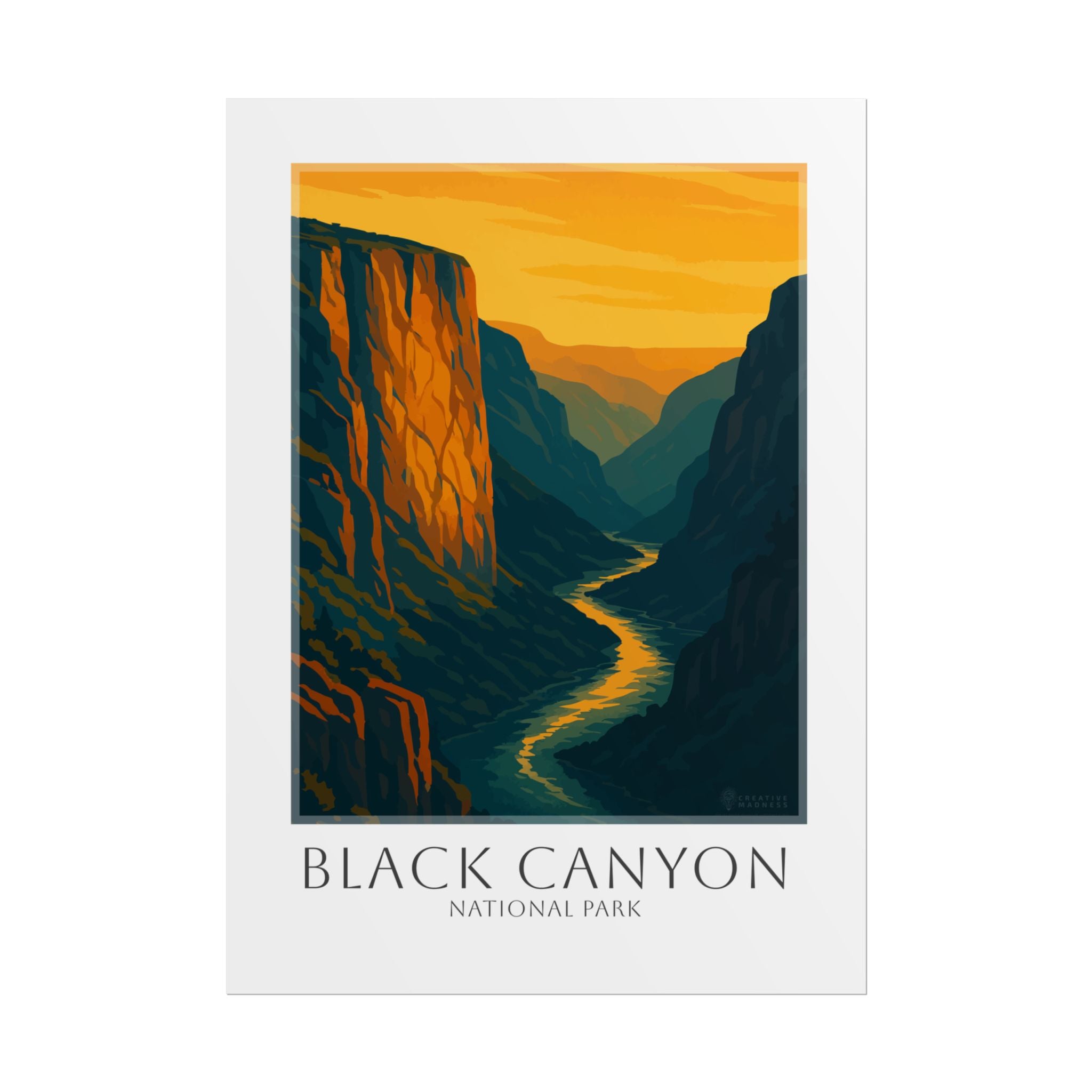 BLACK CANYON * Travel Poster * National Park Wall Art