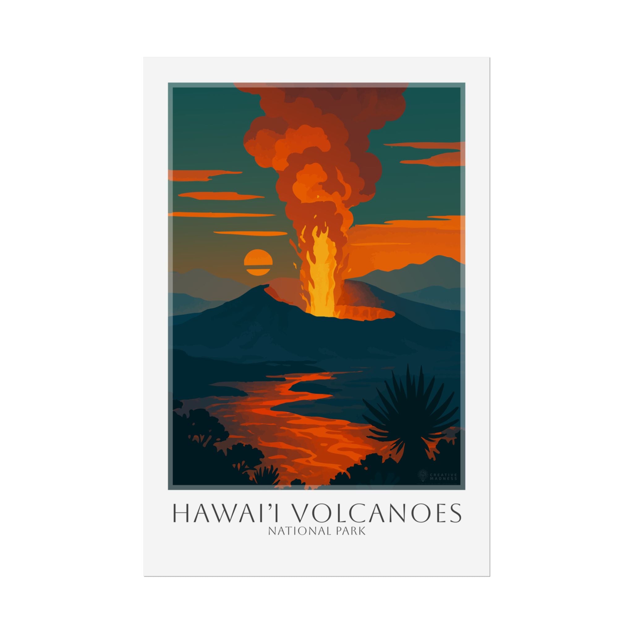 HAWAII VOLCANOES  * Travel Poster * National Park Wall Art