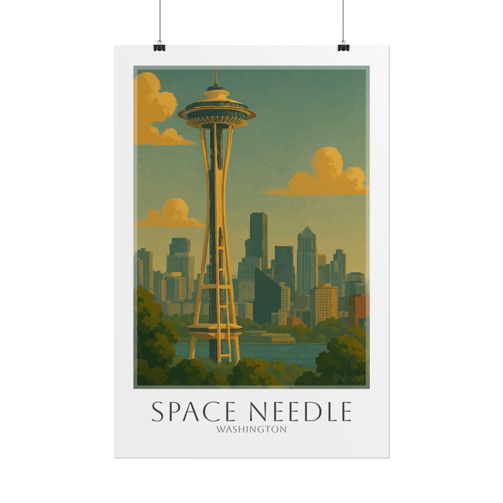 Space Needle Travel Poster