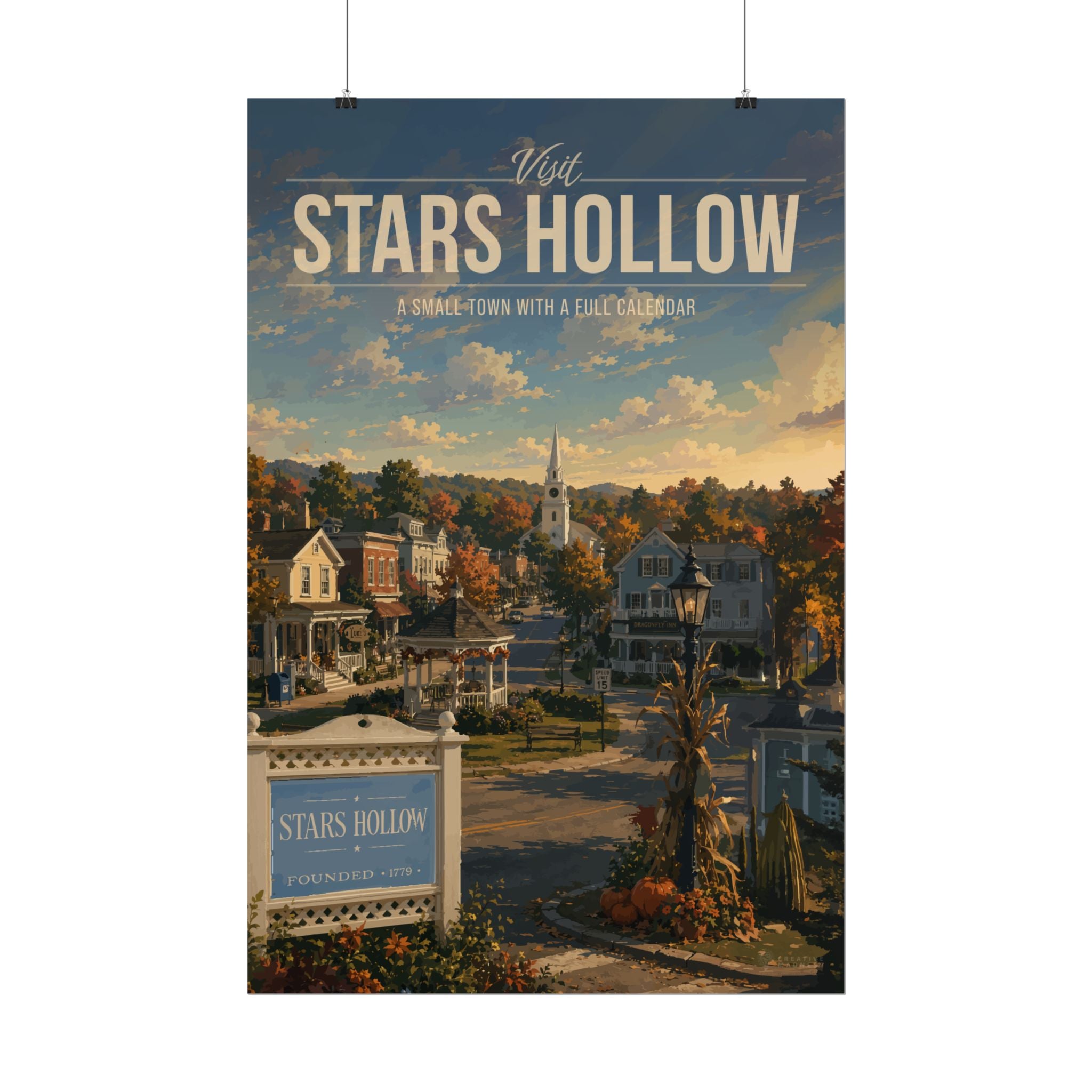 Stars Hollow Travel Poster