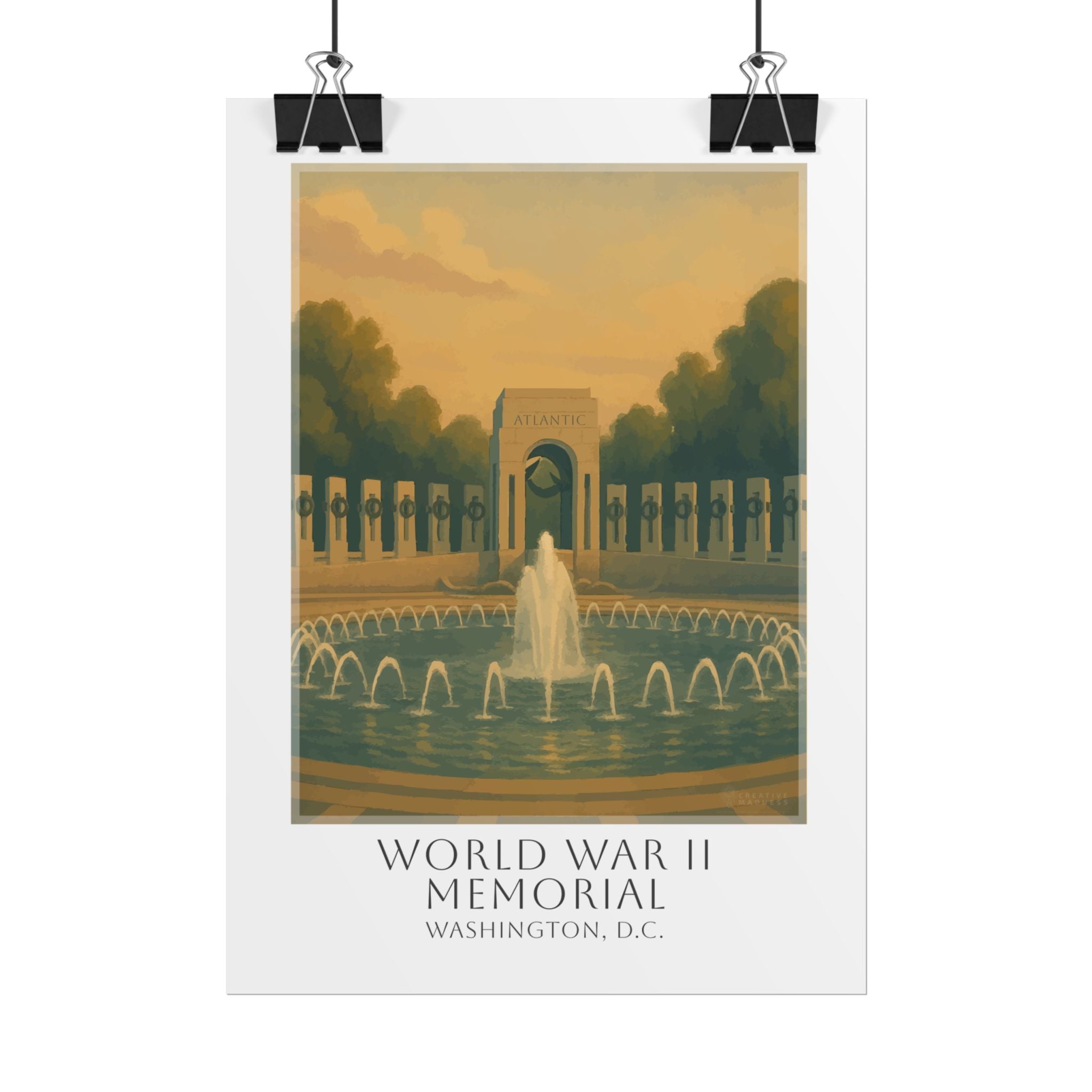 World War Ii Memorial Travel Poster