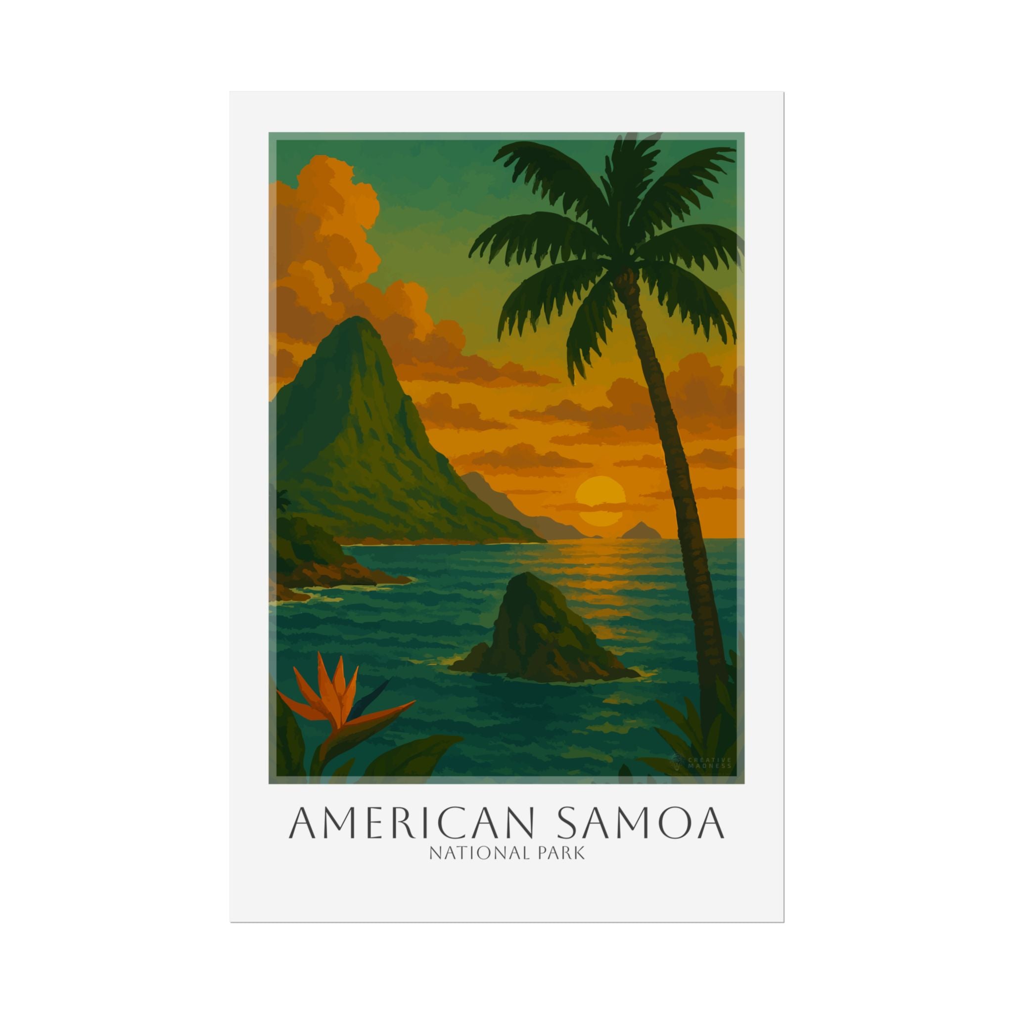 AMERICAN SAMOA * Travel Poster * National Park Wall Art