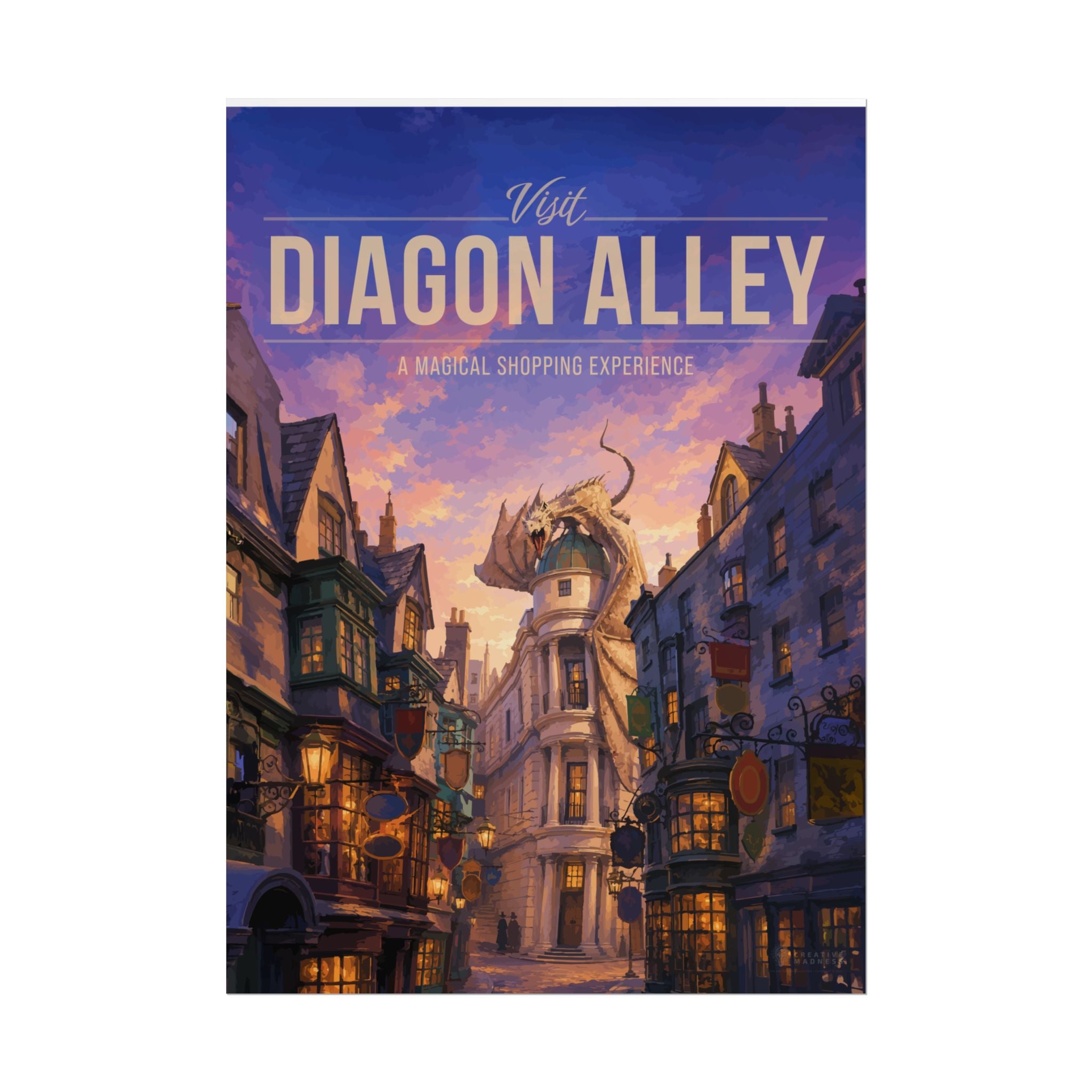 Diagon Alley Travel Poster